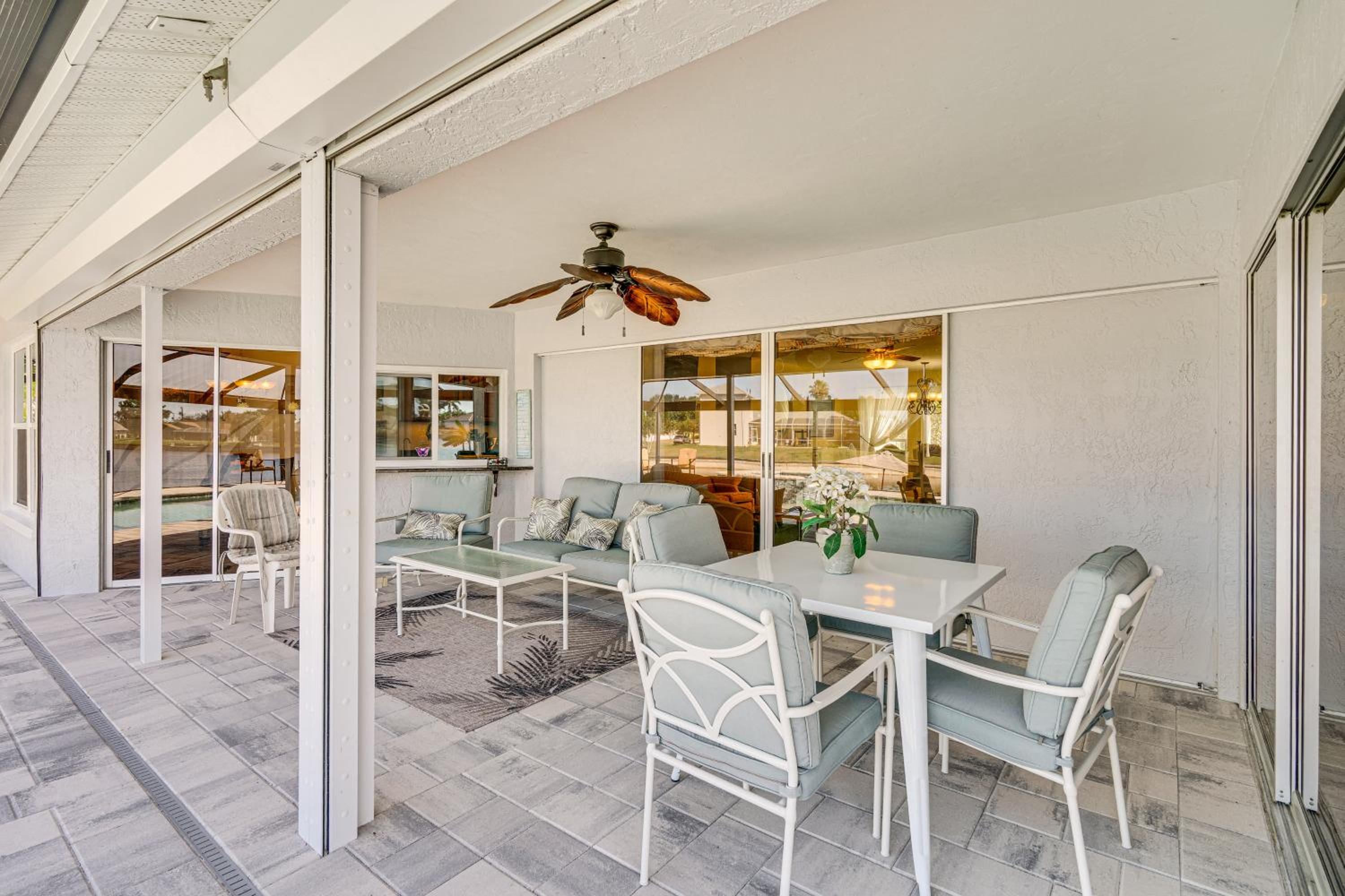 Waterfront Cape Coral Gem with Lanai, Pool and Dock!