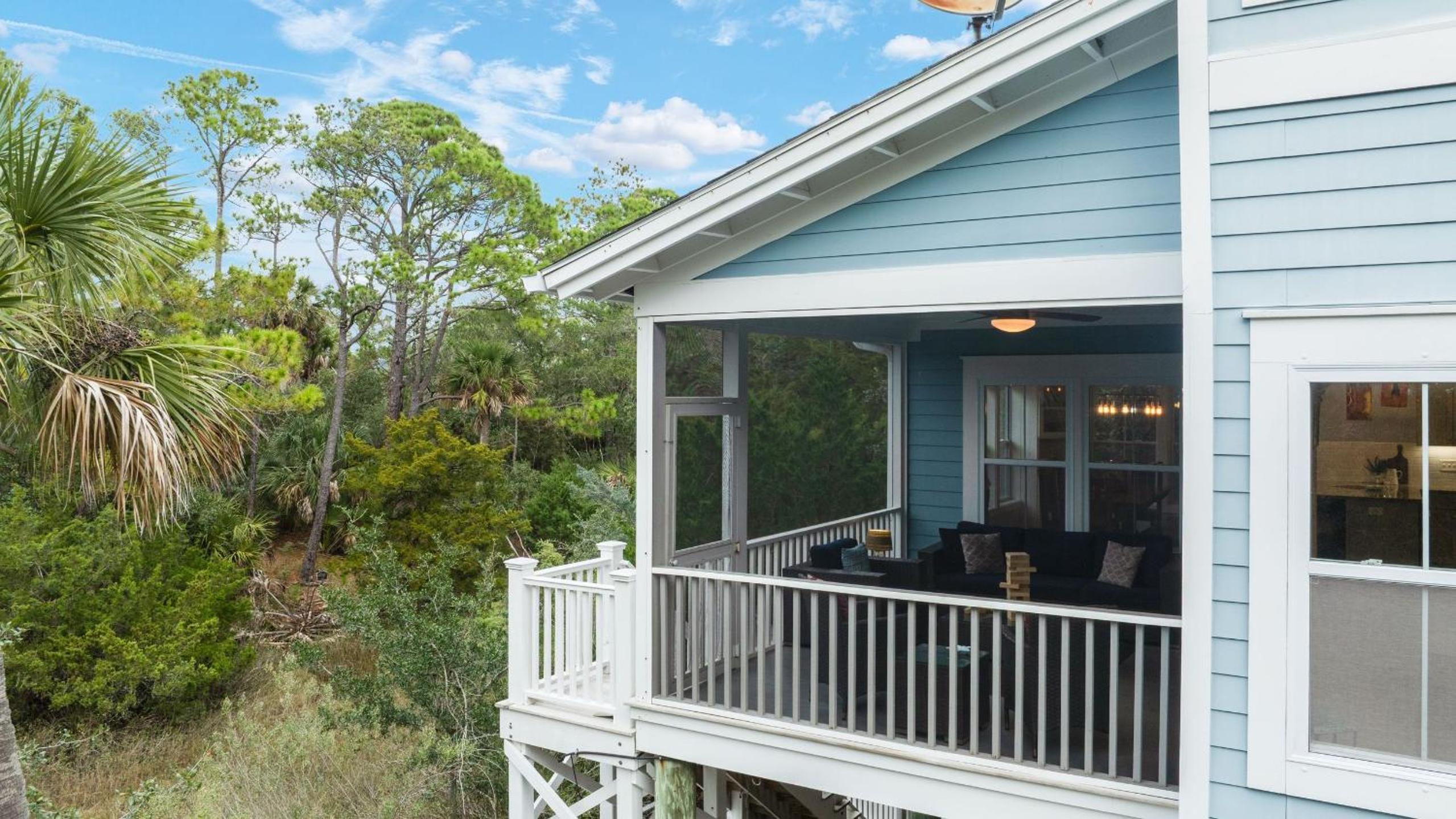 Folly Beach Getaway Near Sand Covered Lounge BBQ Outdoor TV Tidecrest by AvantStay