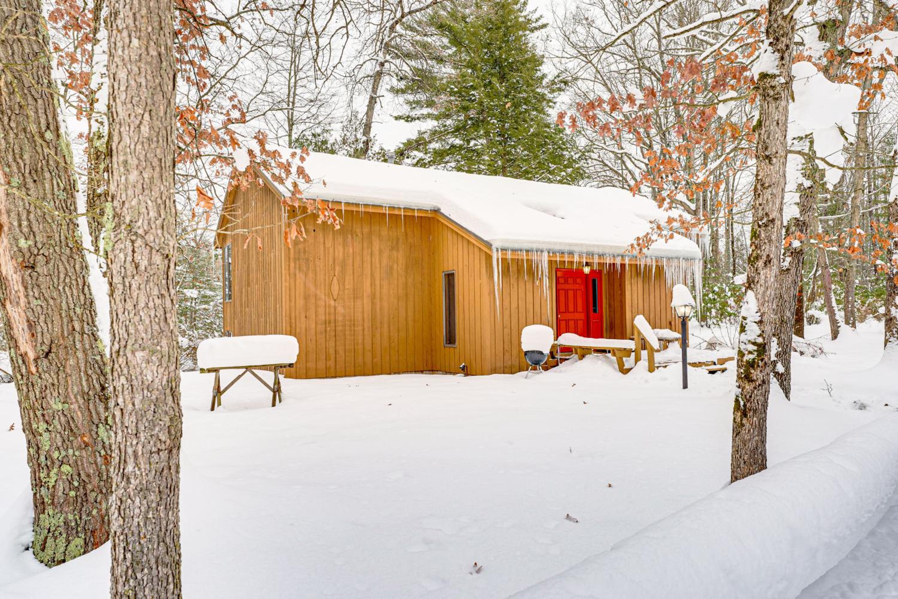 Near Manistee National Forest! Retro Cabin Retreat