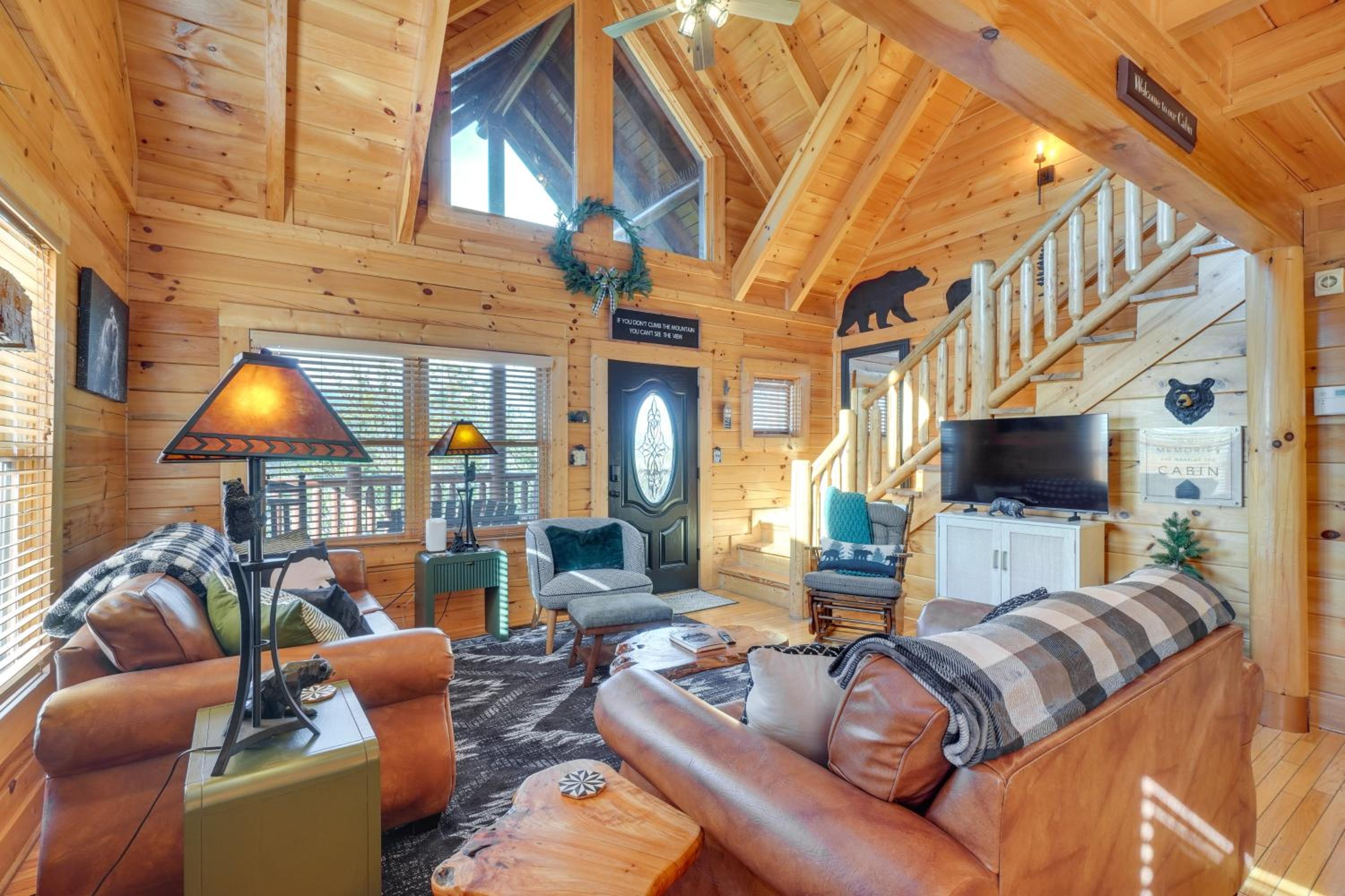 Resort-Style Smokies Cabin with Hot Tub and Game Room