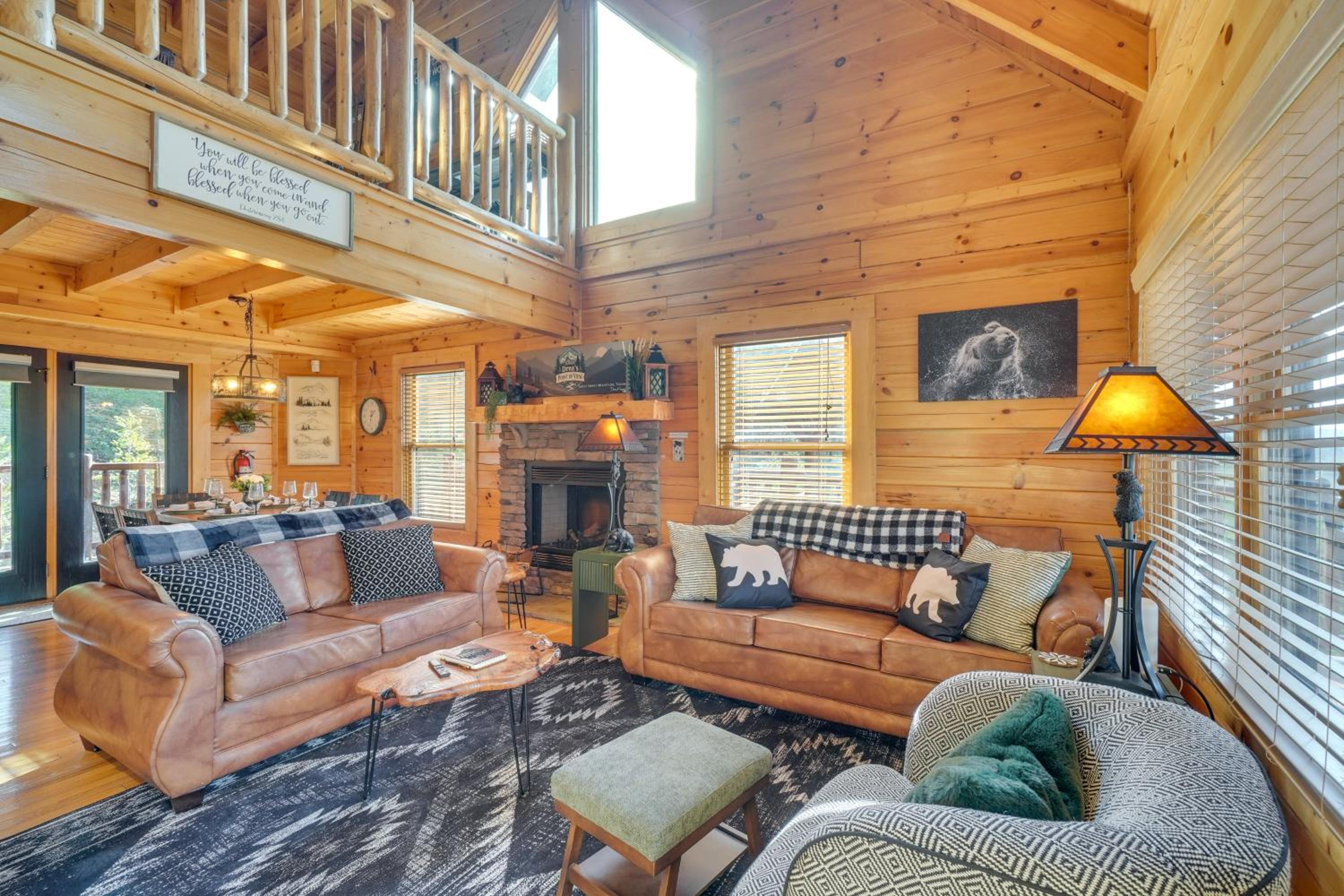 Resort-Style Smokies Cabin with Hot Tub and Game Room