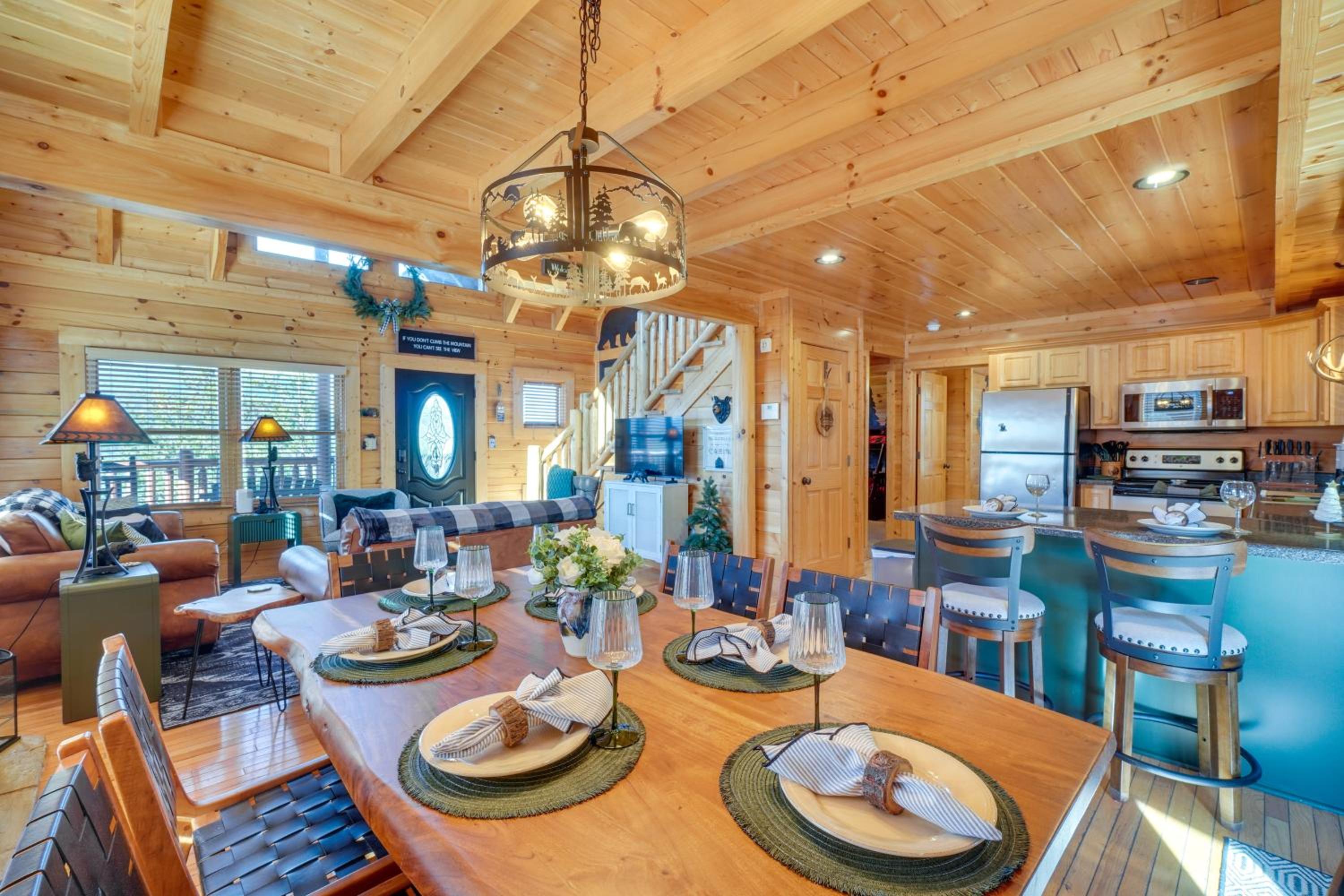 Resort-Style Smokies Cabin with Hot Tub and Game Room