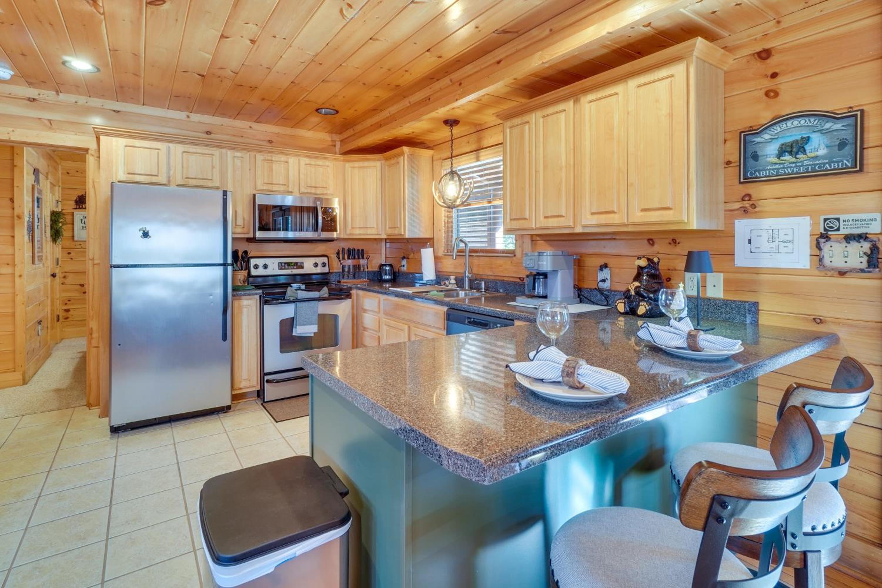 Resort-Style Smokies Cabin with Hot Tub and Game Room