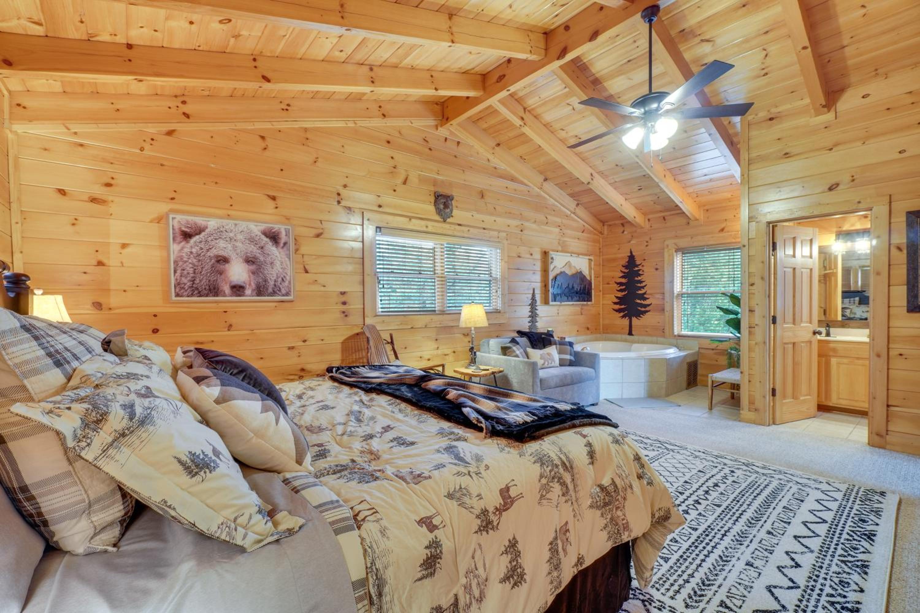 Resort-Style Smokies Cabin with Hot Tub and Game Room