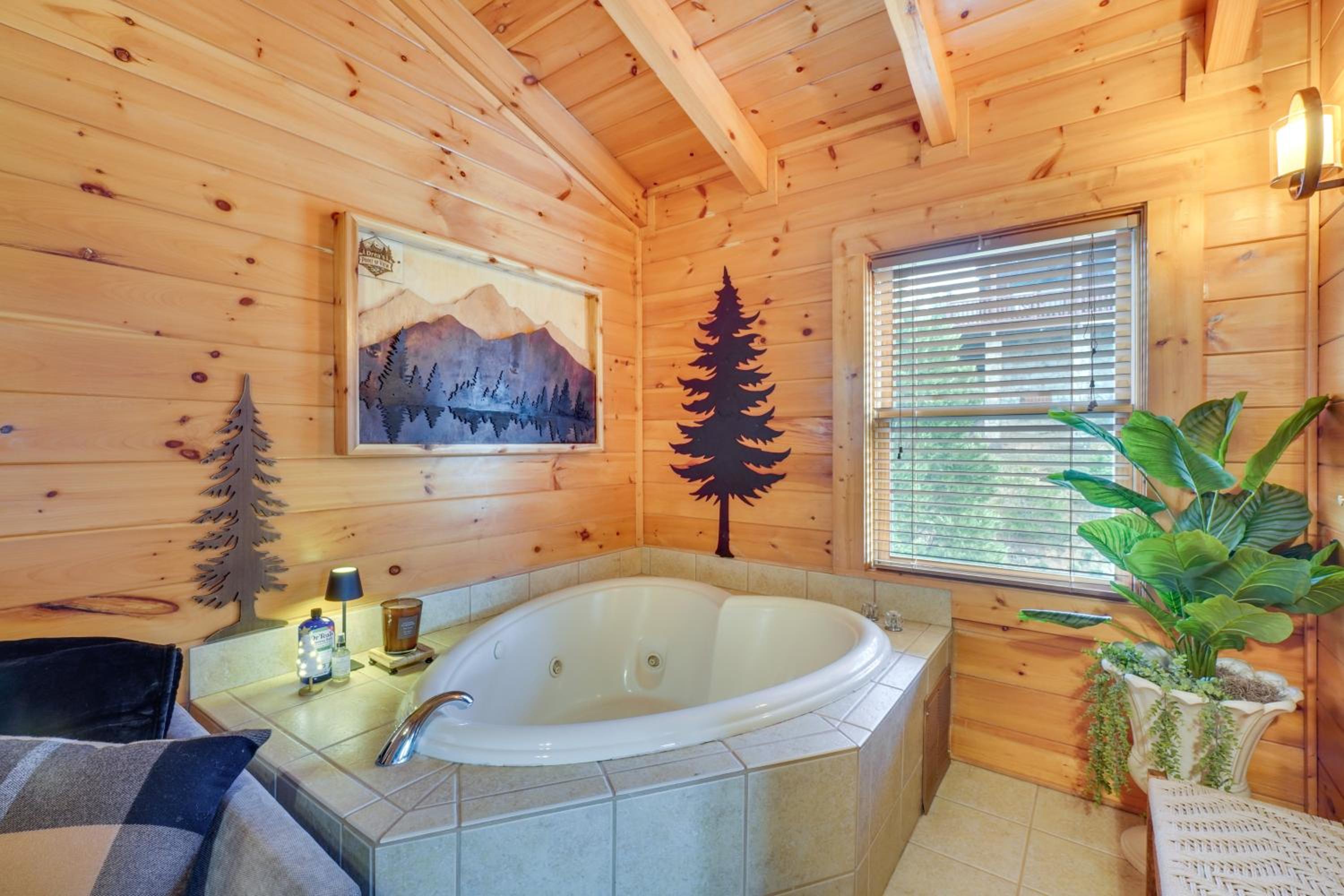 Resort-Style Smokies Cabin with Hot Tub and Game Room