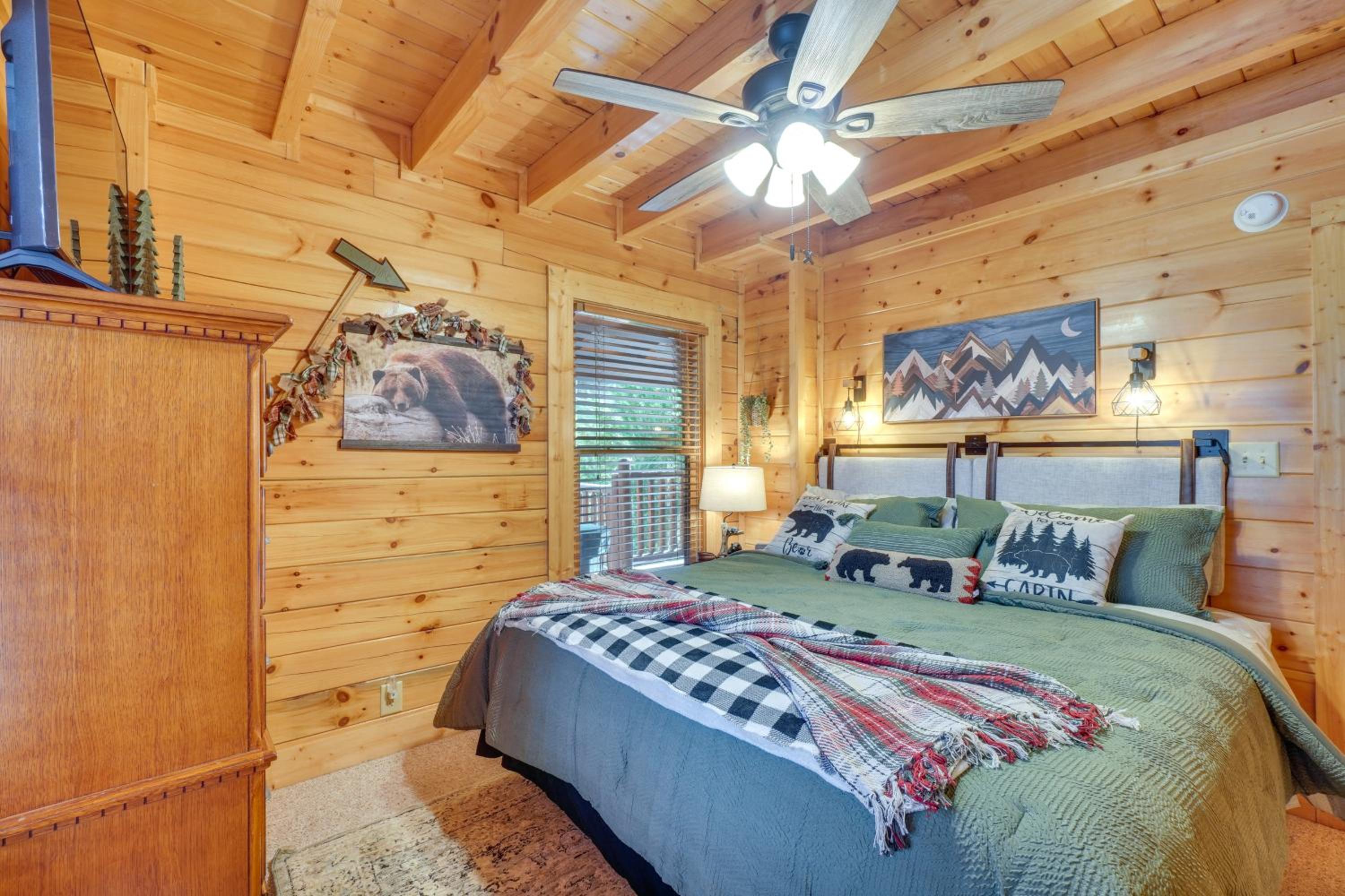 Resort-Style Smokies Cabin with Hot Tub and Game Room
