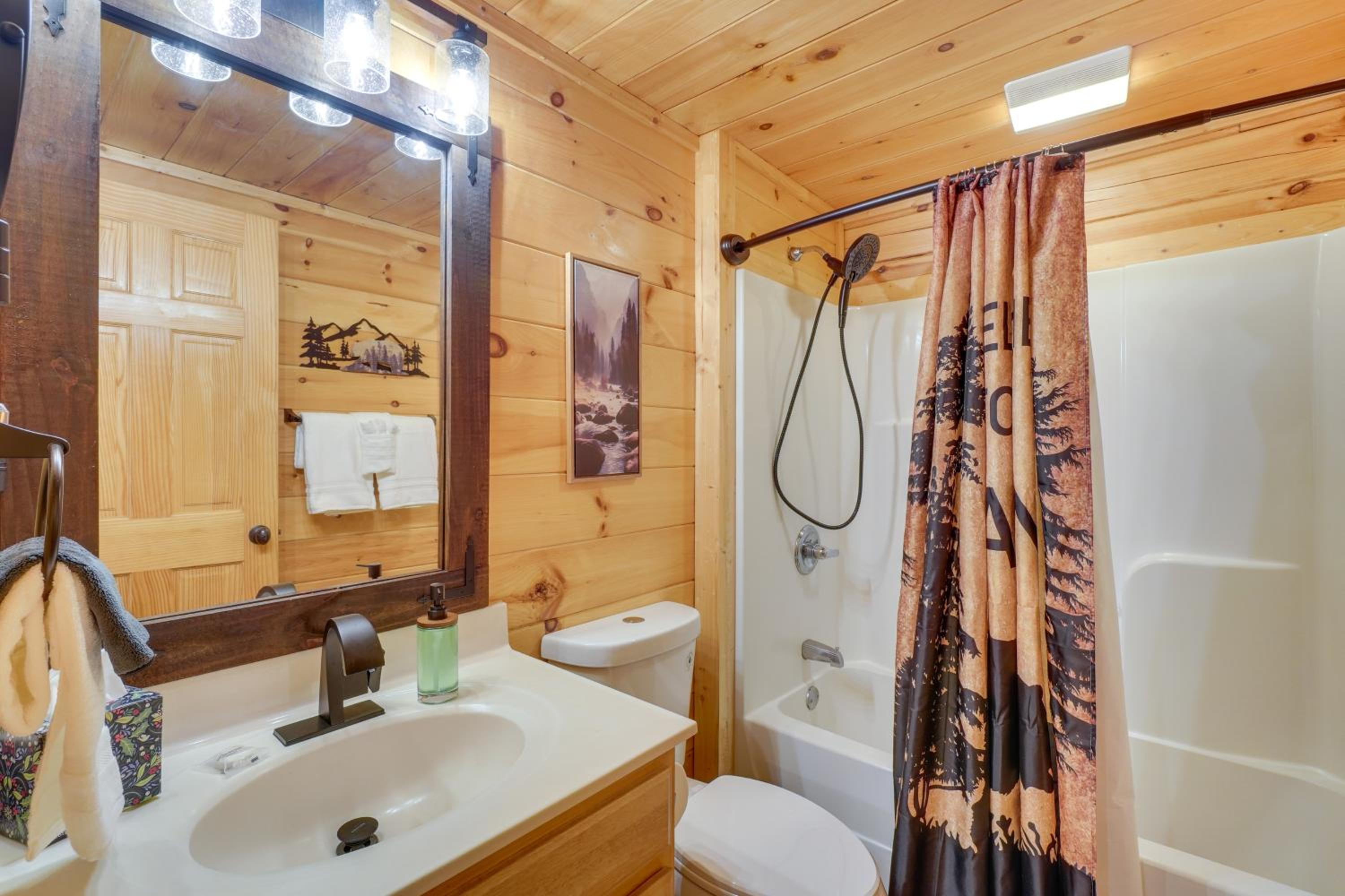 Resort-Style Smokies Cabin with Hot Tub and Game Room