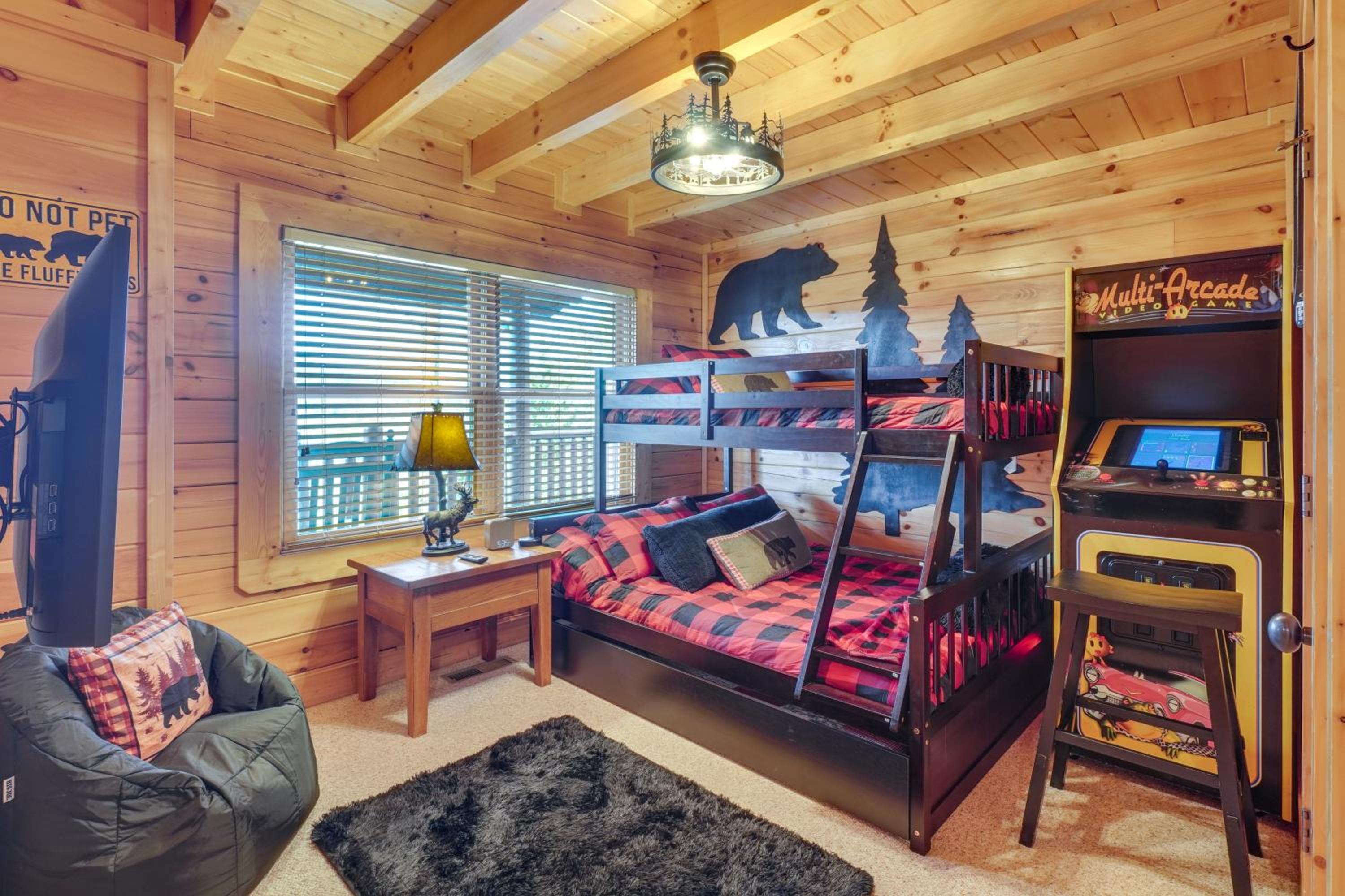 Resort-Style Smokies Cabin with Hot Tub and Game Room