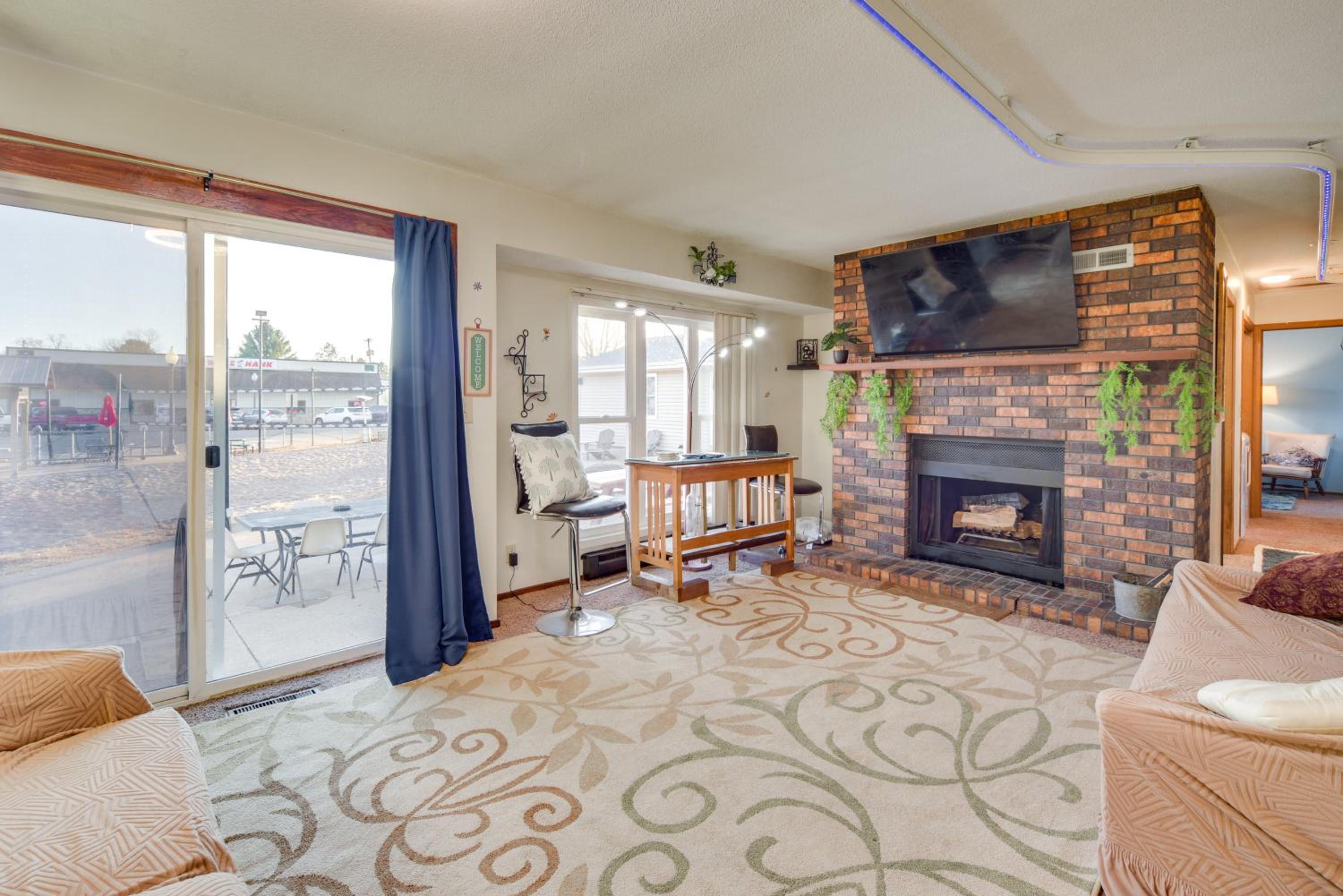 Walk to Crooked Lake Beach and Dtwn! Home with Patio
