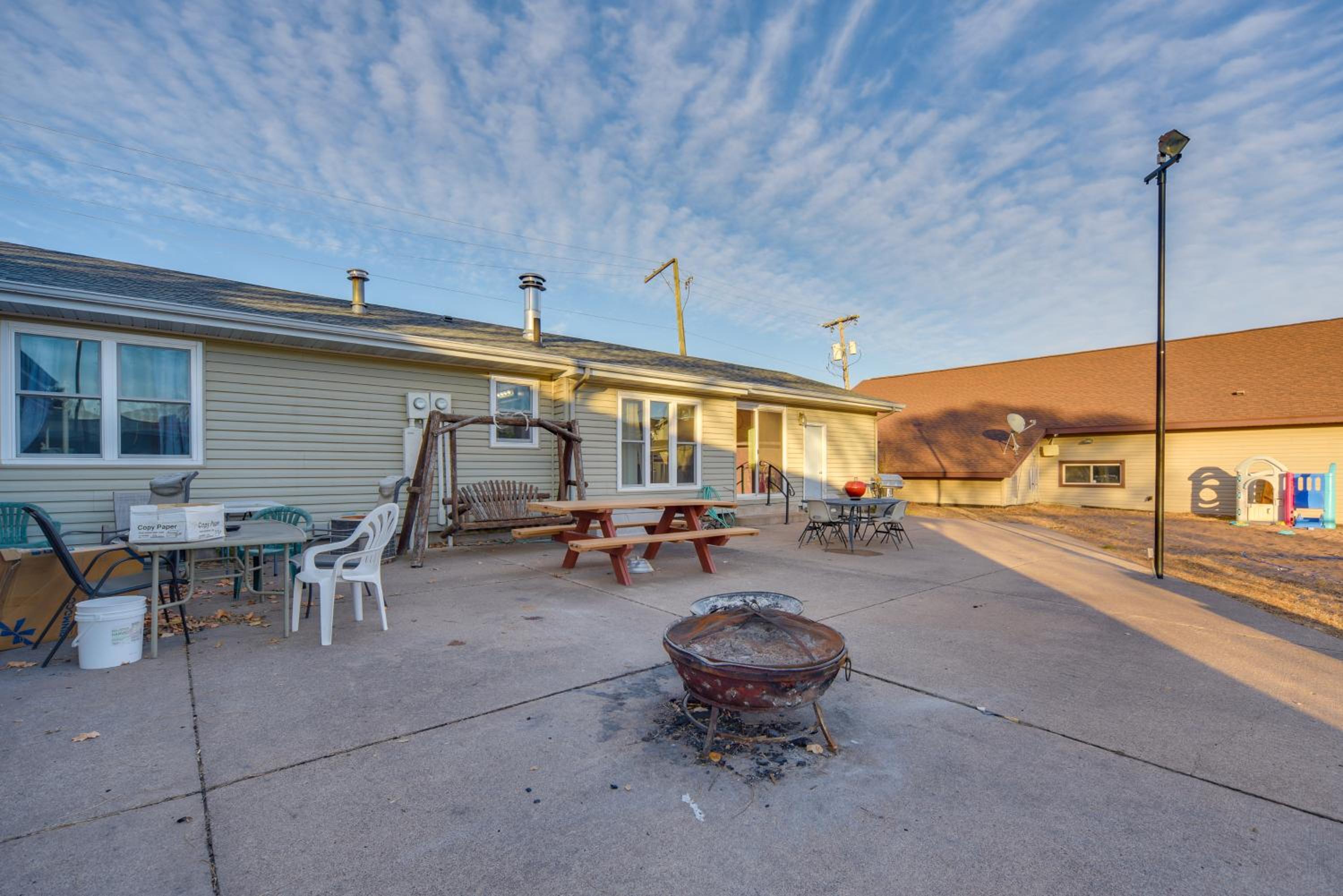 Walk to Crooked Lake Beach and Dtwn! Home with Patio