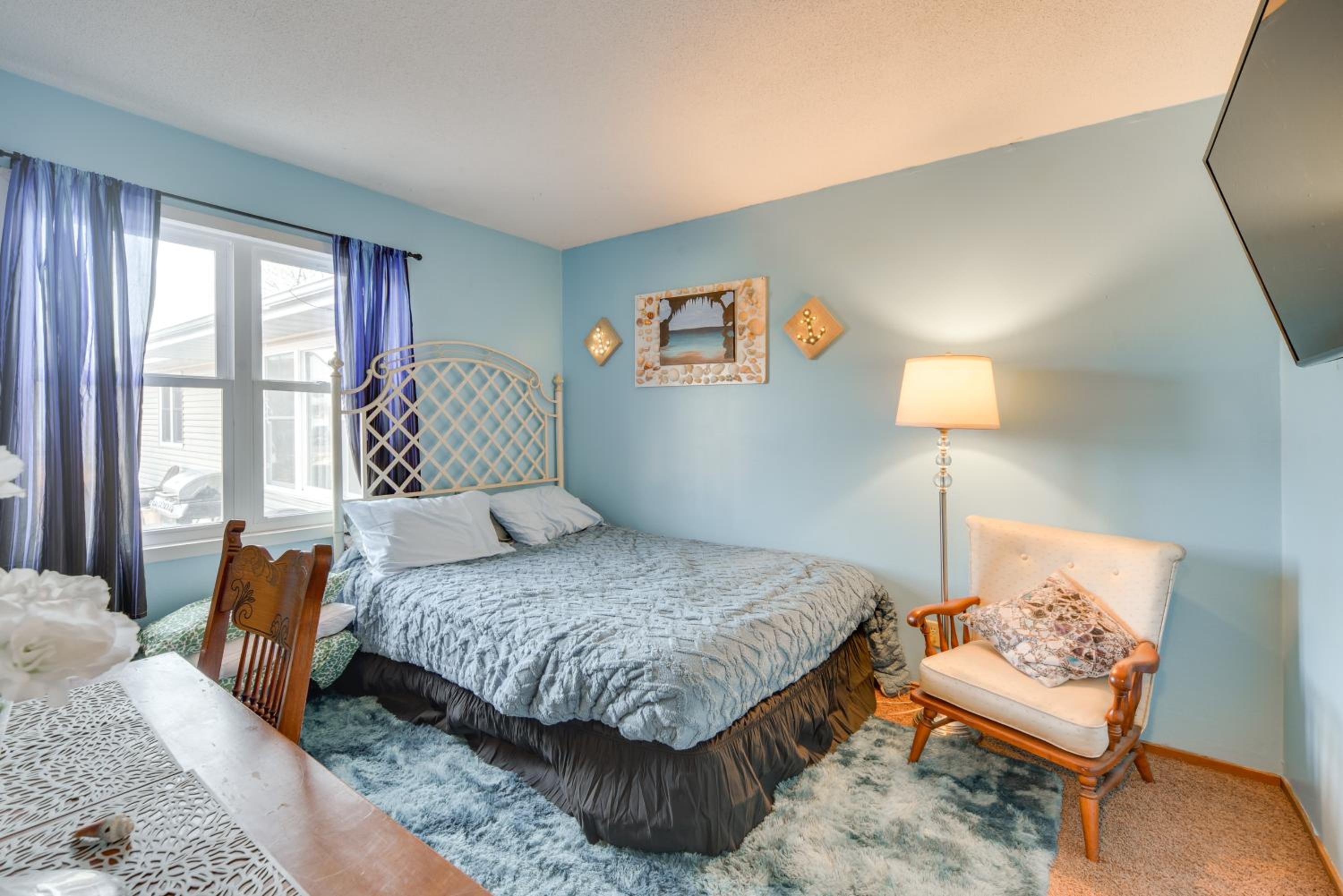 Walk to Crooked Lake Beach and Dtwn! Home with Patio
