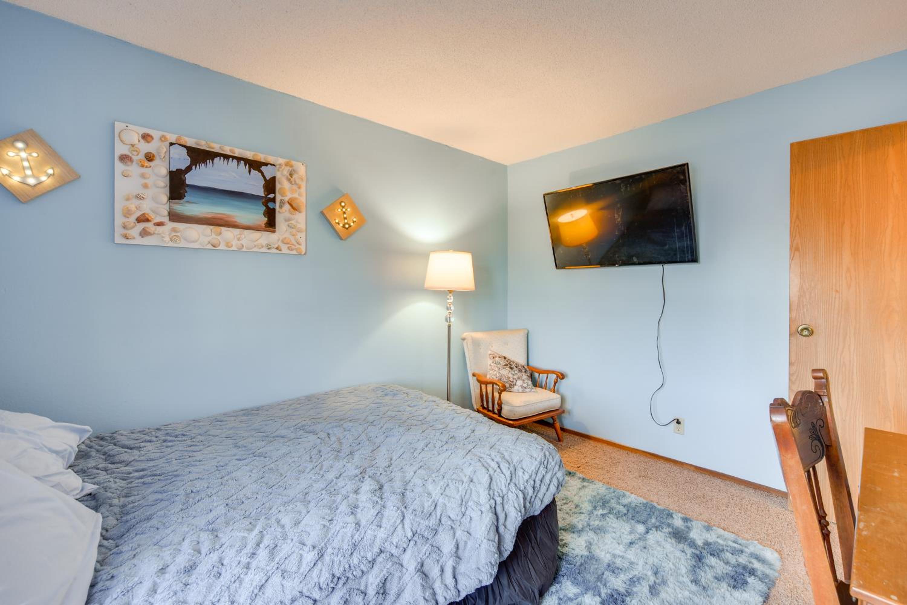 Walk to Crooked Lake Beach and Dtwn! Home with Patio