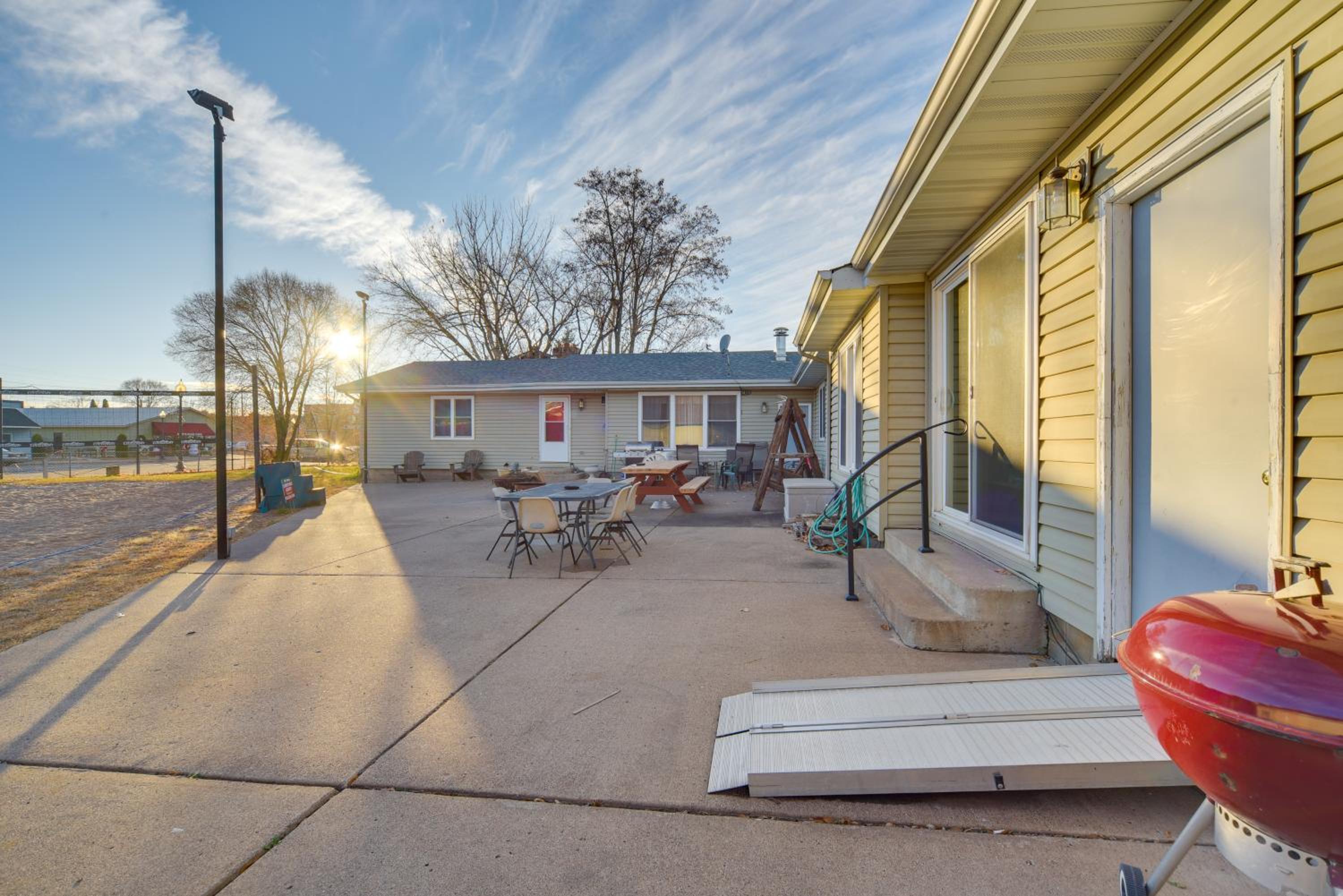 Walk to Crooked Lake Beach and Dtwn! Home with Patio