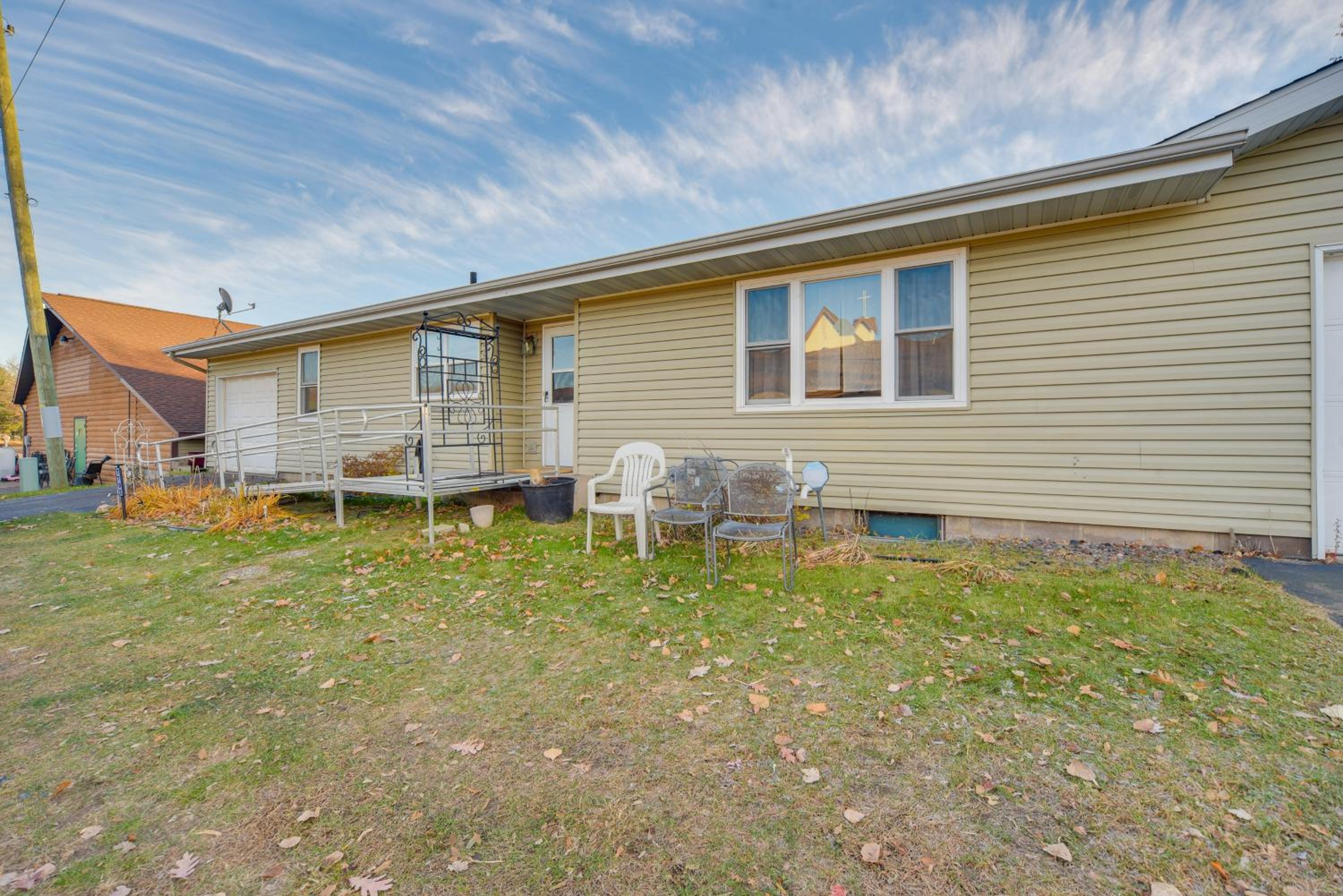 Walk to Crooked Lake Beach and Dtwn! Home with Patio