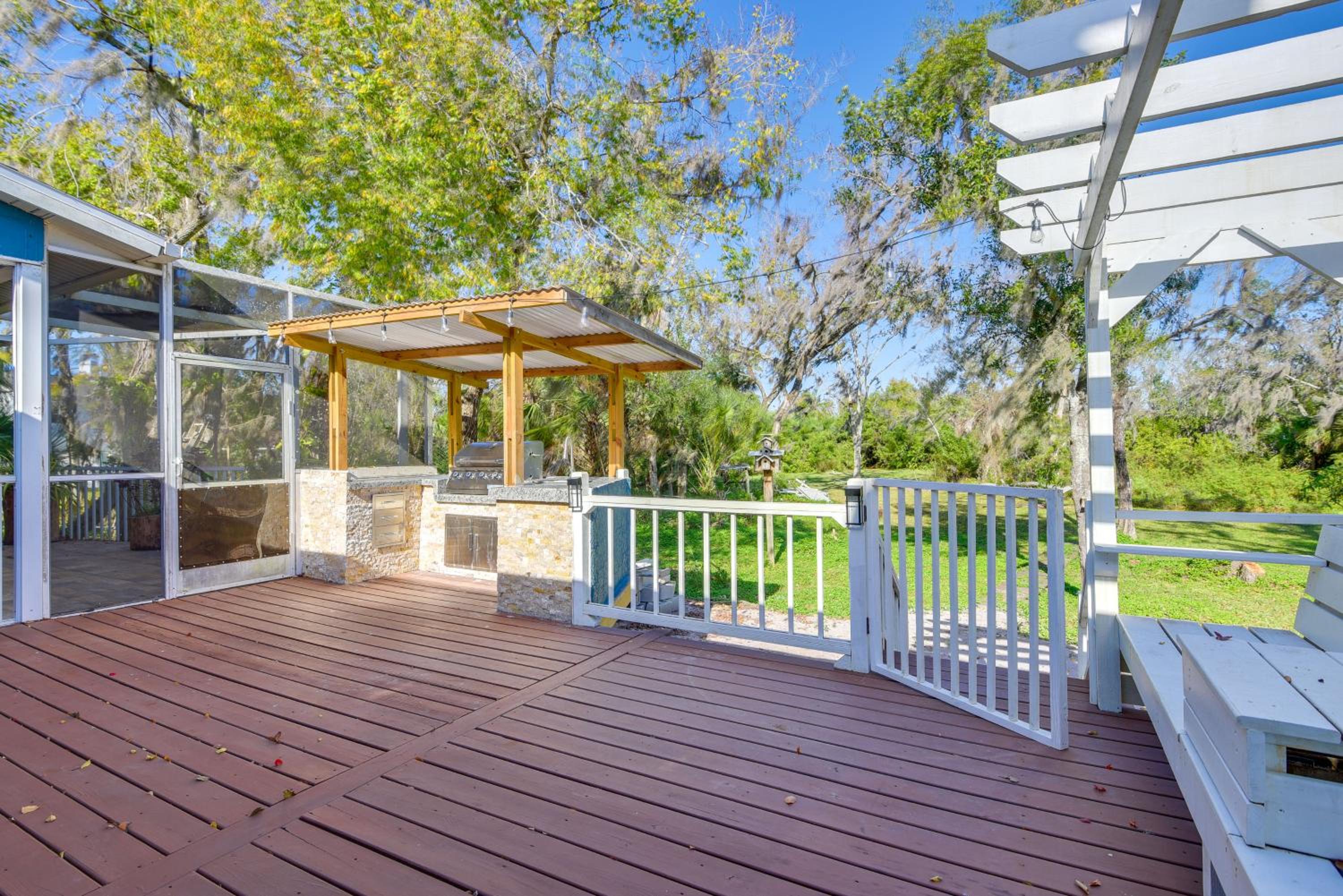 Outdoor Kitchen and Gaming Garage Bradenton Retreat