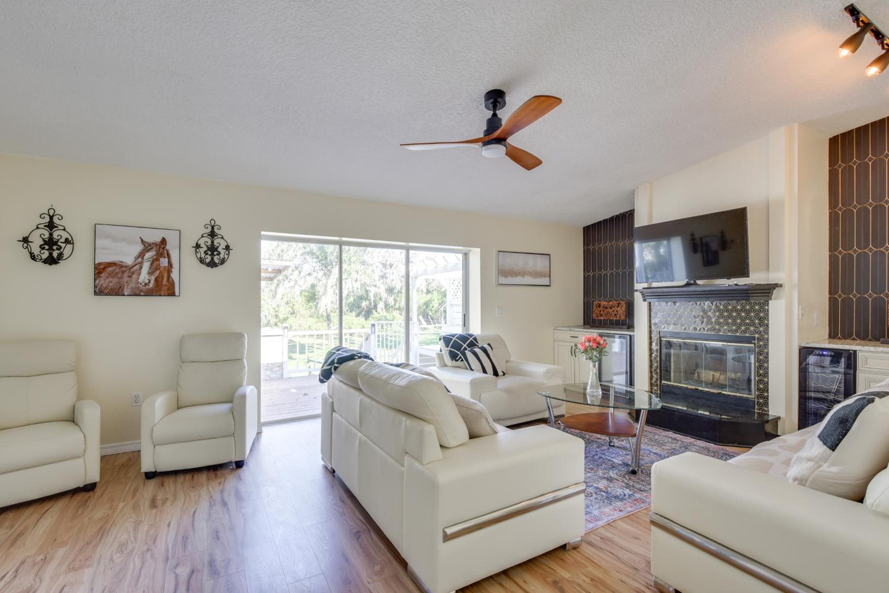 Outdoor Kitchen and Gaming Garage Bradenton Retreat