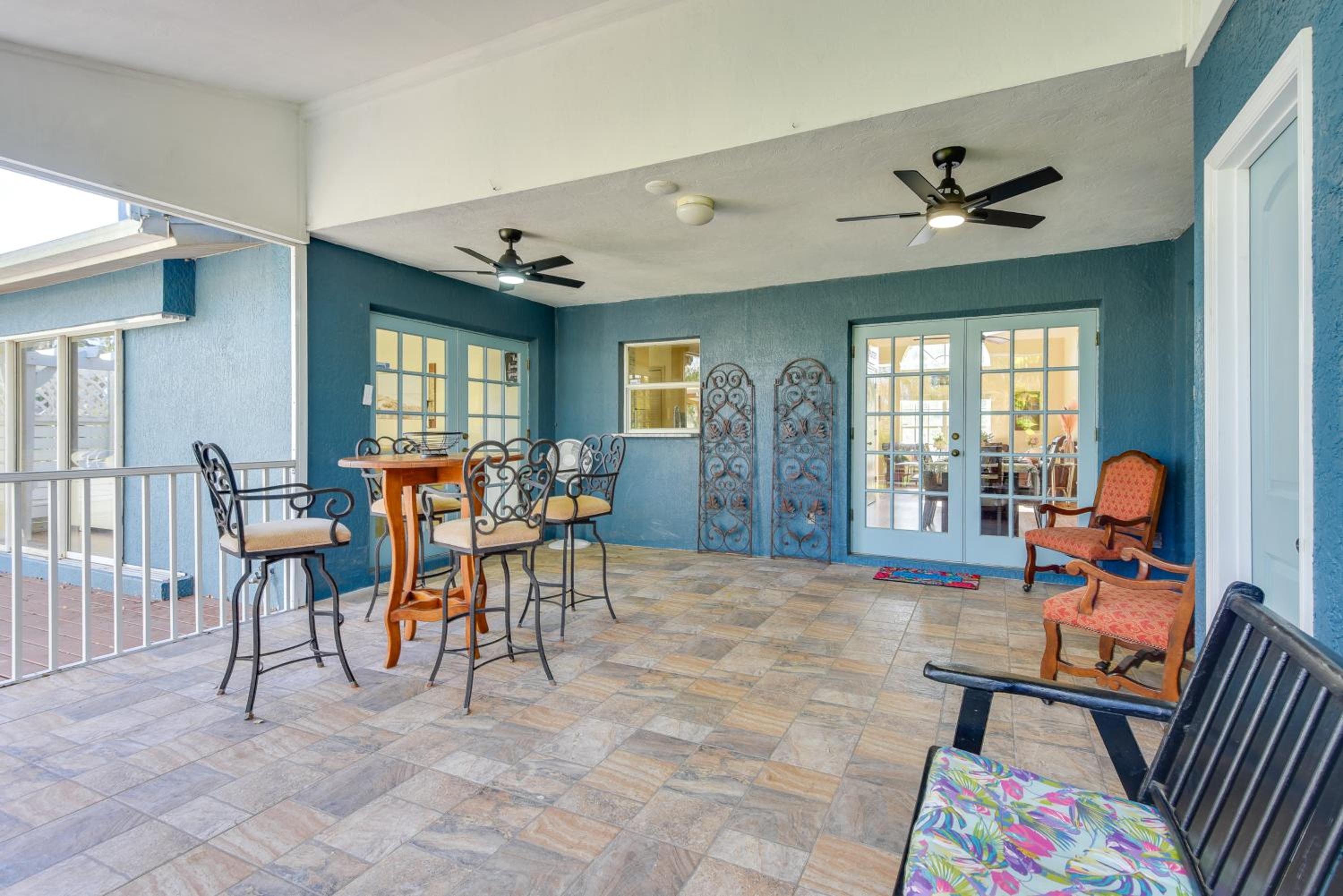 Outdoor Kitchen and Gaming Garage Bradenton Retreat