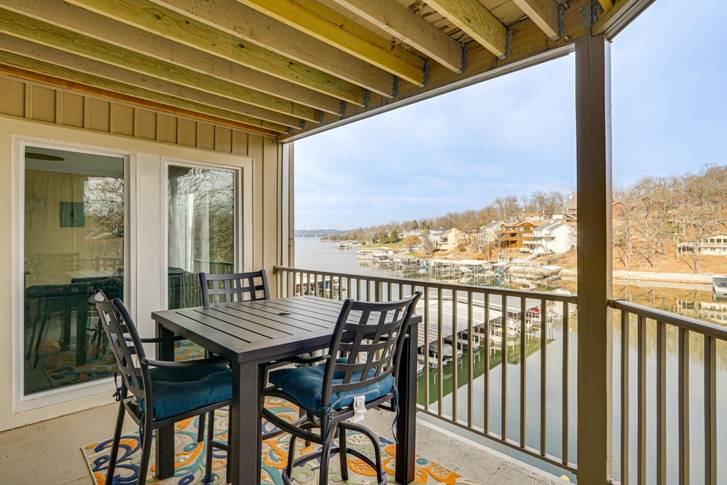Community Perks! Lakefront Unit in Osage Beach