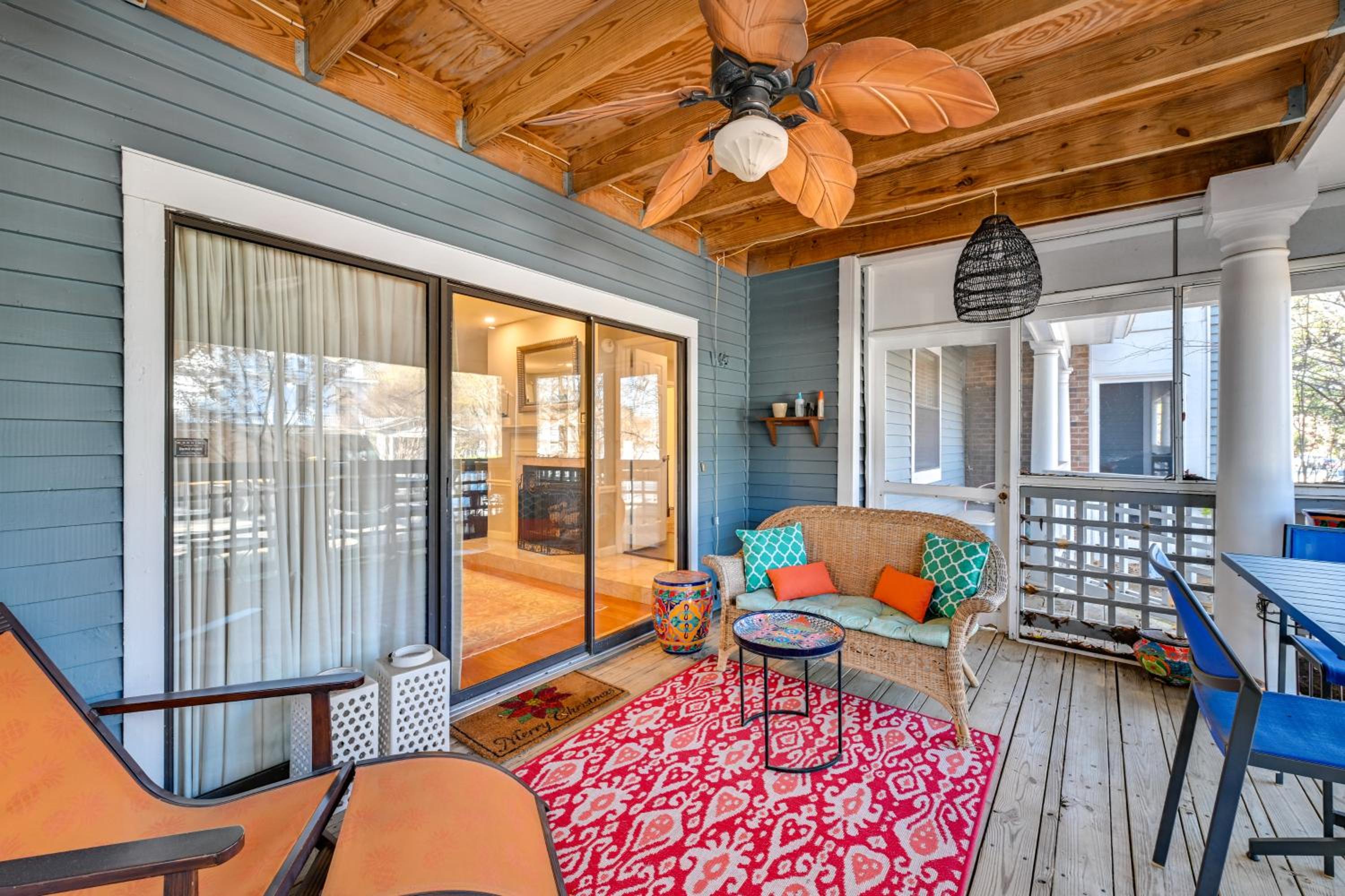 1 Mi to BOA Stadium! Walkable Condo with Porch