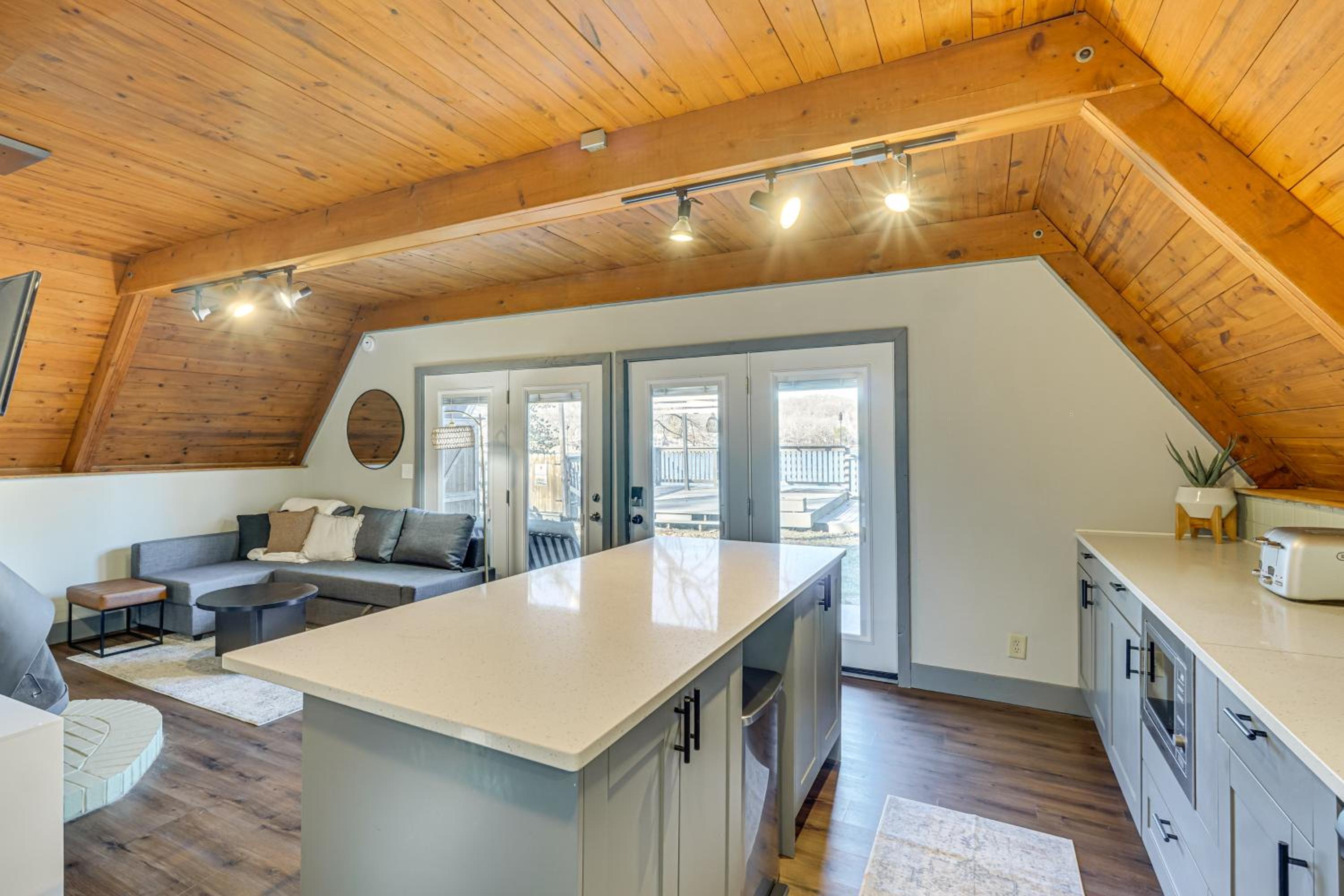 Steps to Shared Dock Lake of the Ozarks A-Frame!