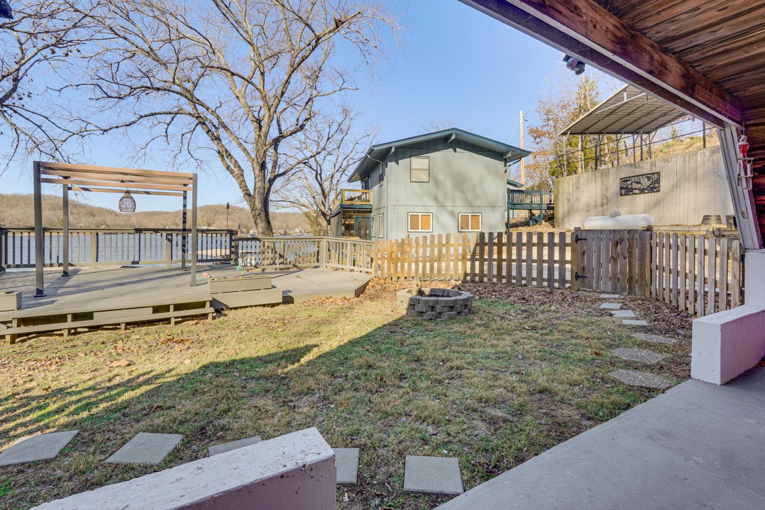 Steps to Shared Dock Lake of the Ozarks A-Frame!
