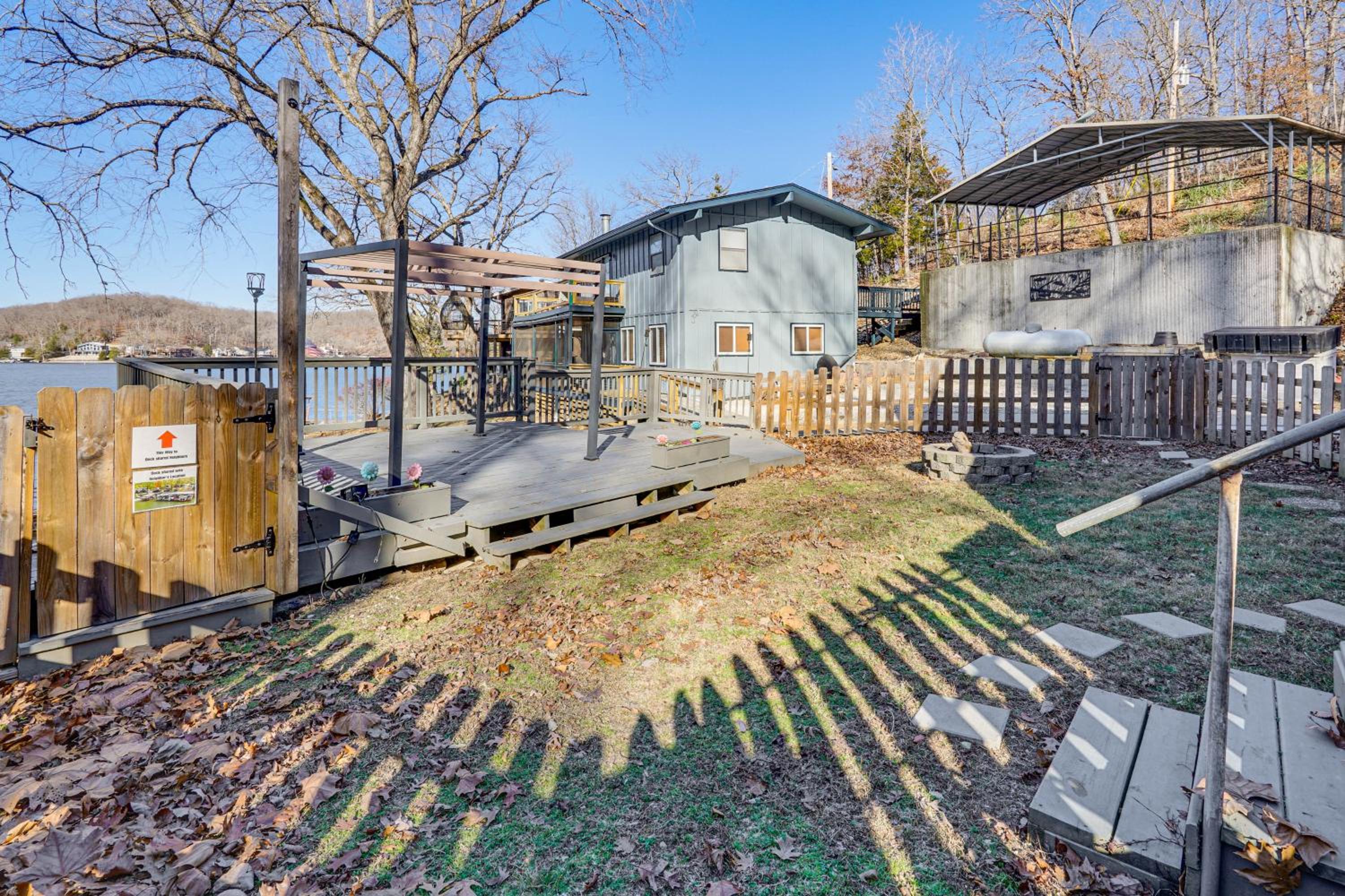 Steps to Shared Dock Lake of the Ozarks A-Frame!
