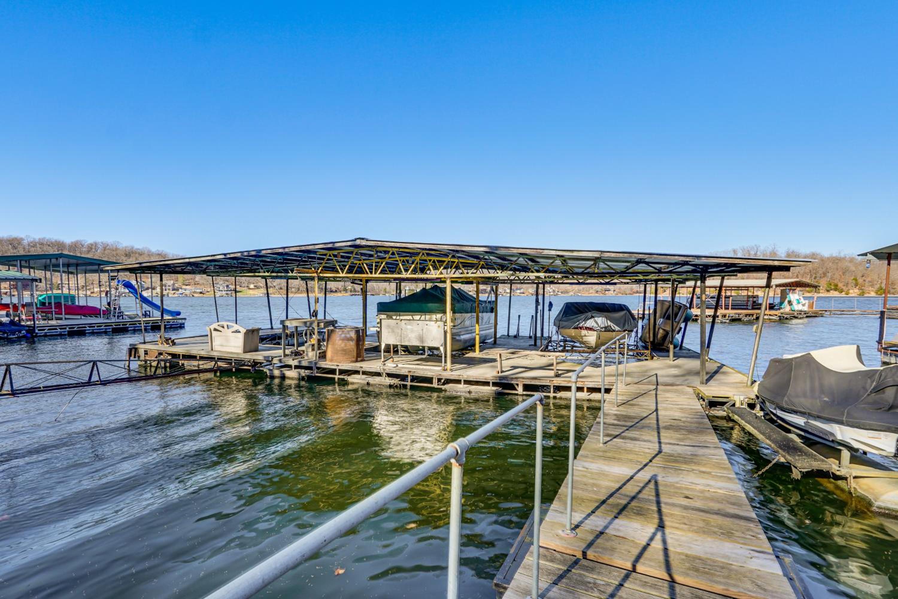 Steps to Shared Dock Lake of the Ozarks A-Frame!