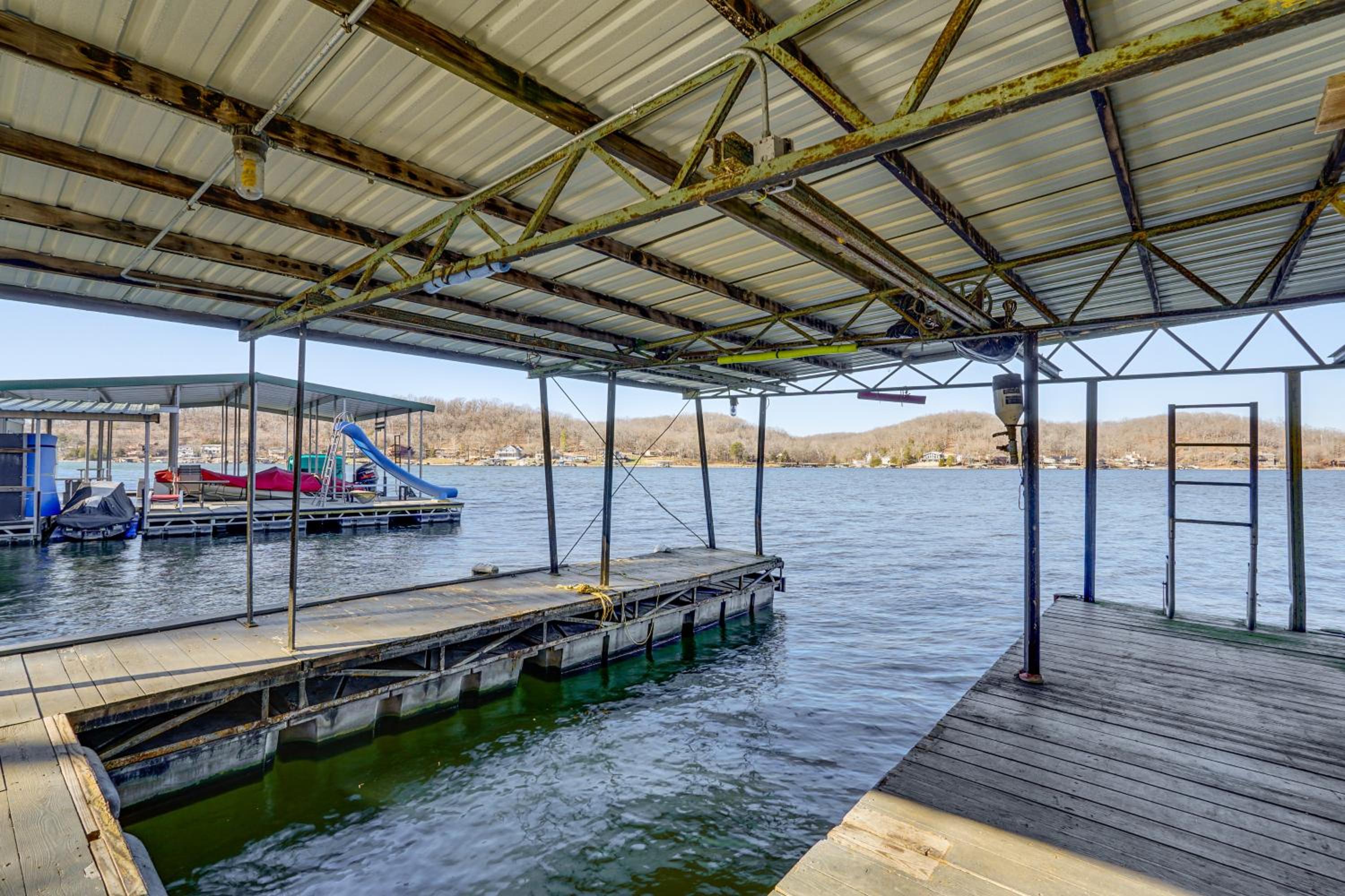 Steps to Shared Dock Lake of the Ozarks A-Frame!
