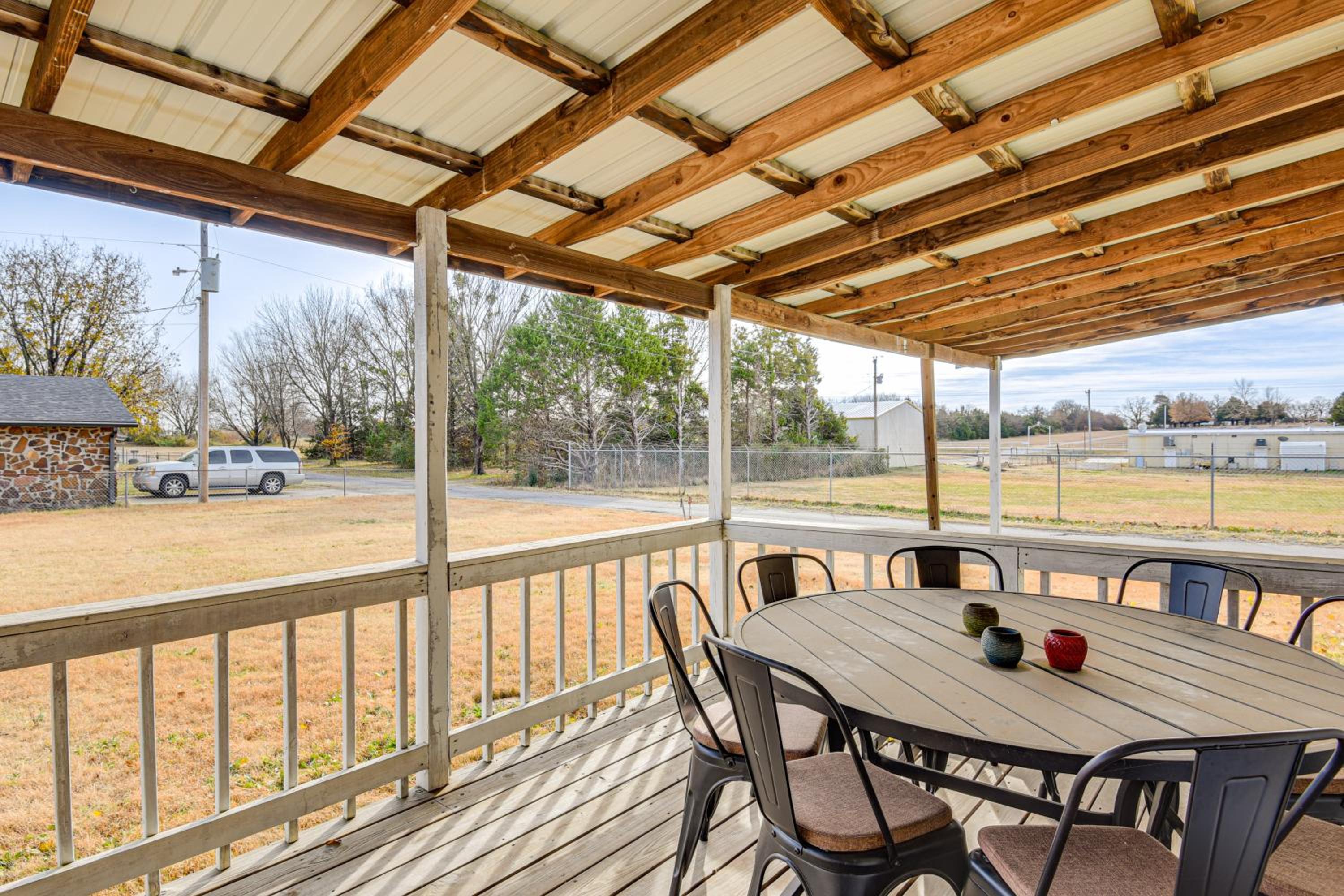 Steps to Lake Eufaula Family Home with Deck and Yard