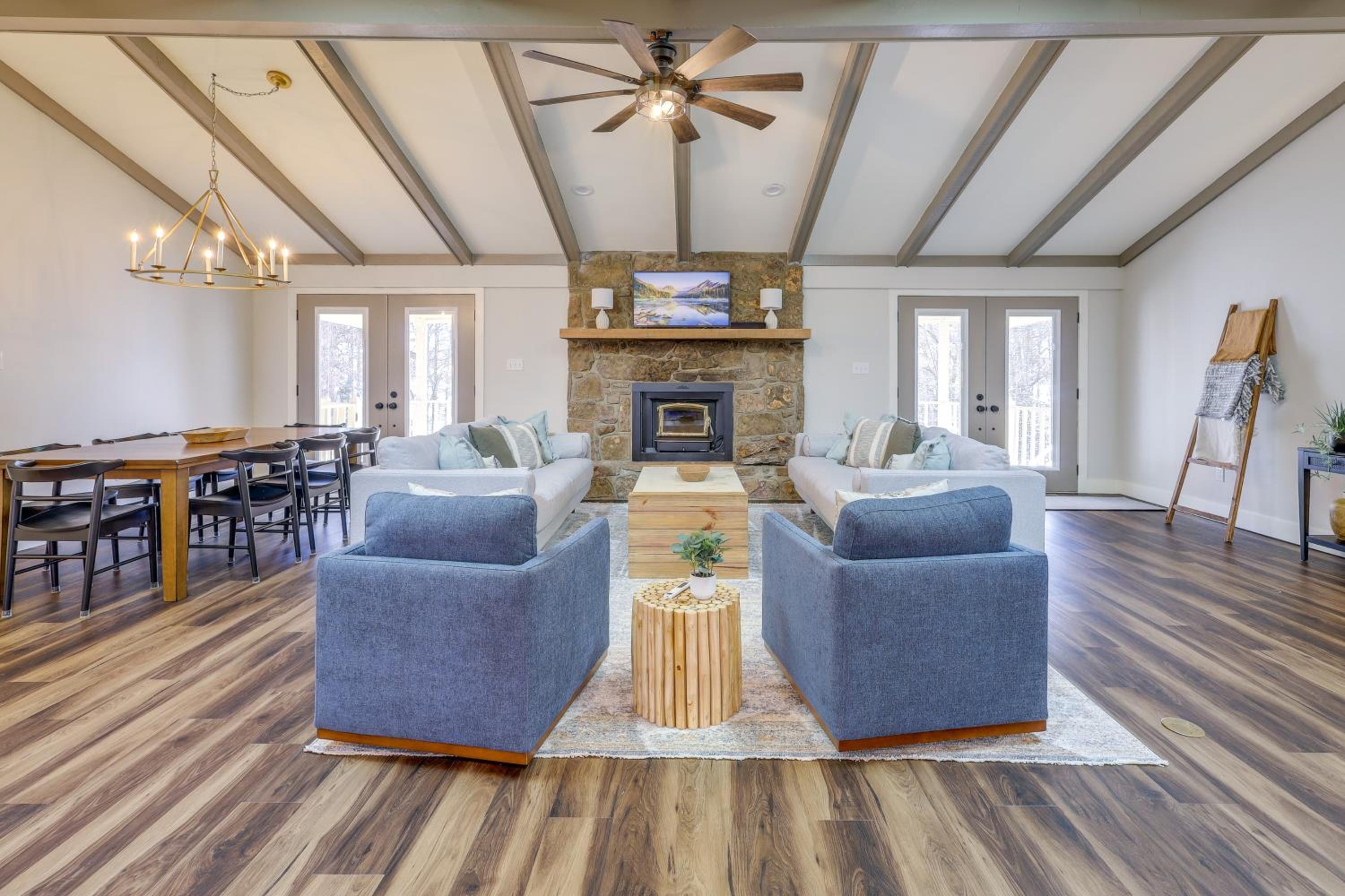 Waterfront Home on Greers Ferry Lake with Game Room