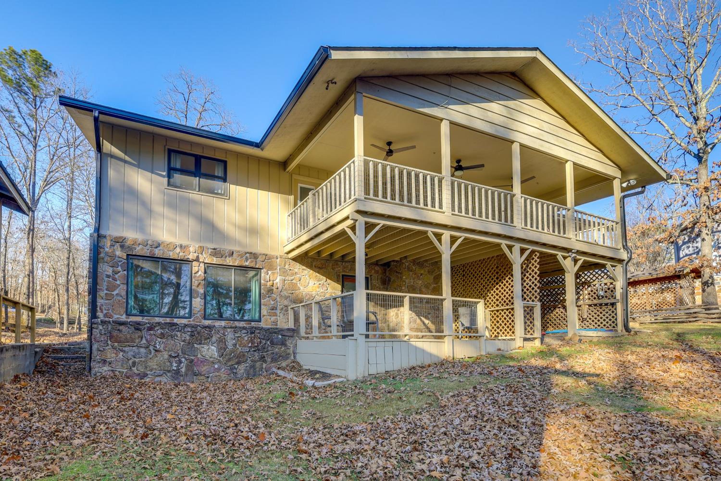 Waterfront Home on Greers Ferry Lake with Game Room