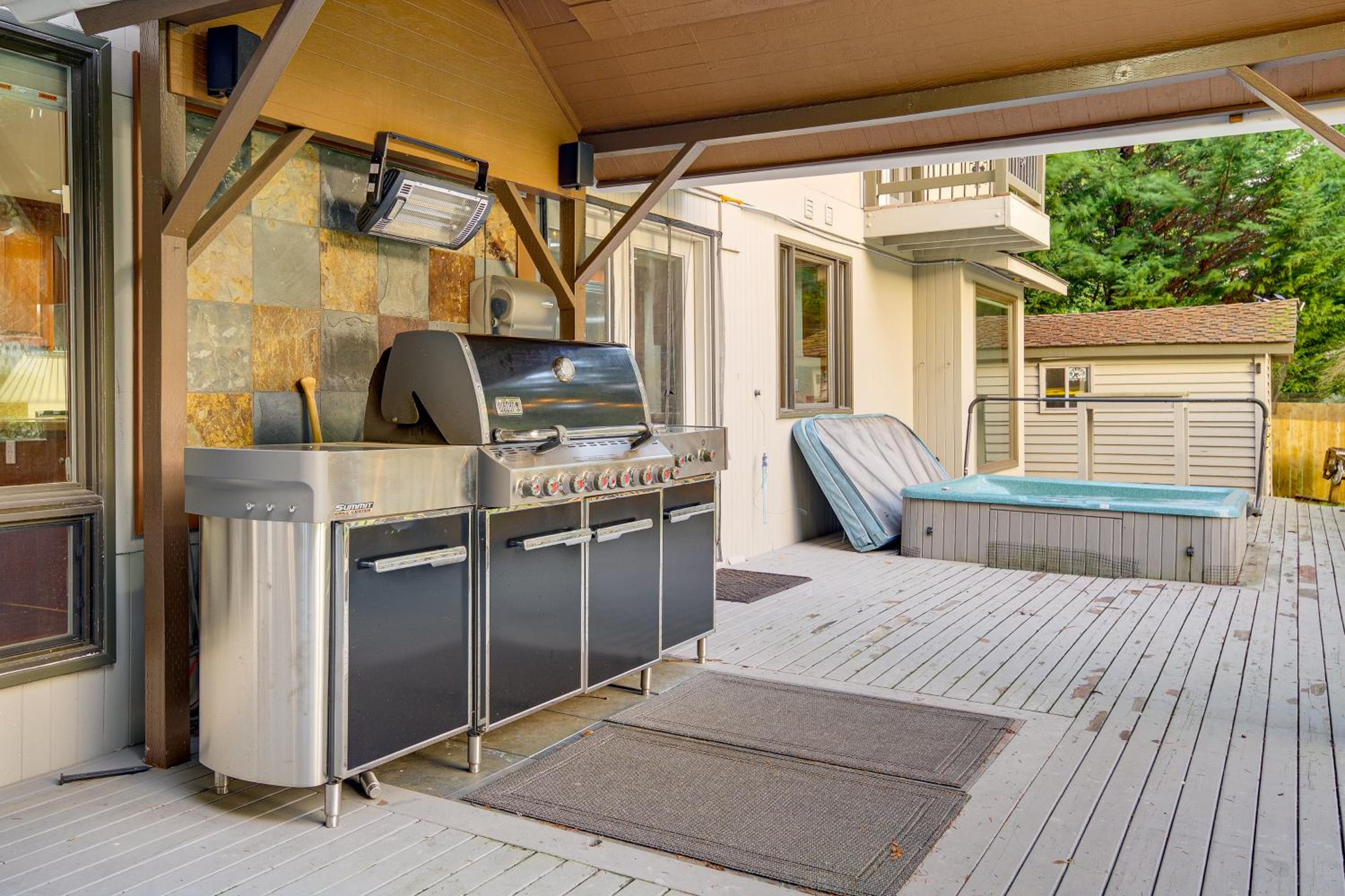Lake-View Woodinville Retreat with Hot Tub and Theater