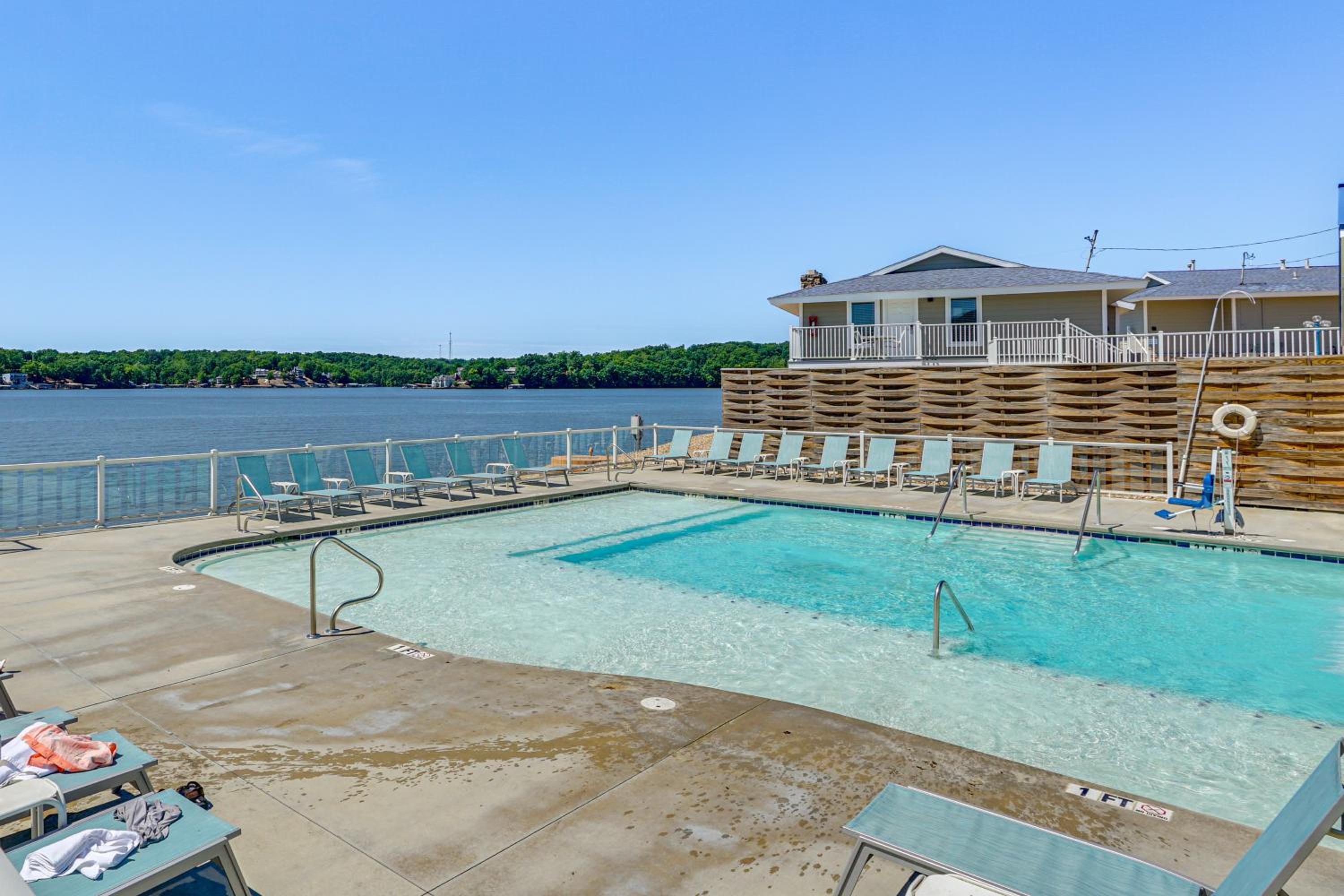 Lake Resort Access and On-Site Pool at Ozarks Home!