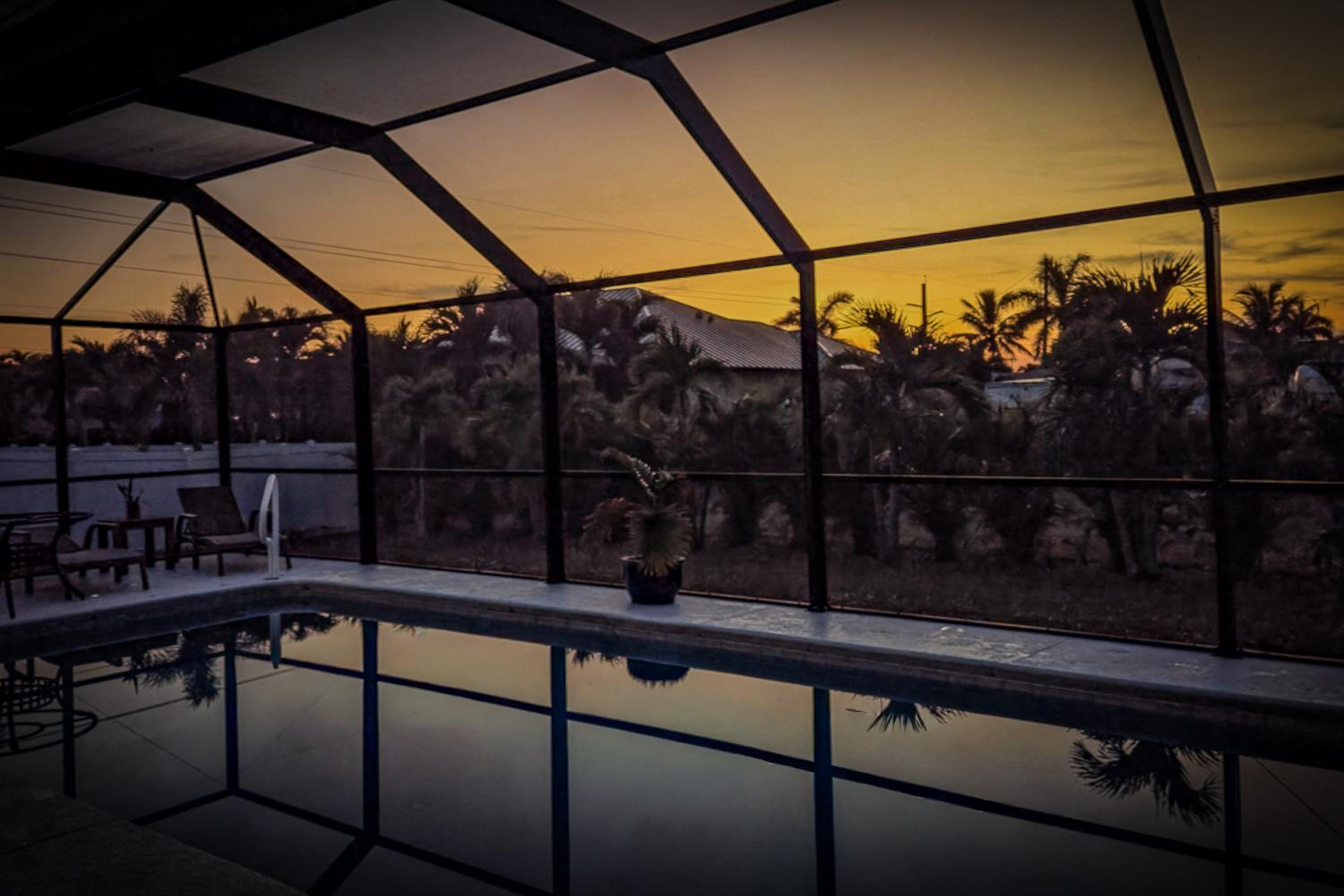 Poolside Lounge and Game Area Cape Coral Retreat
