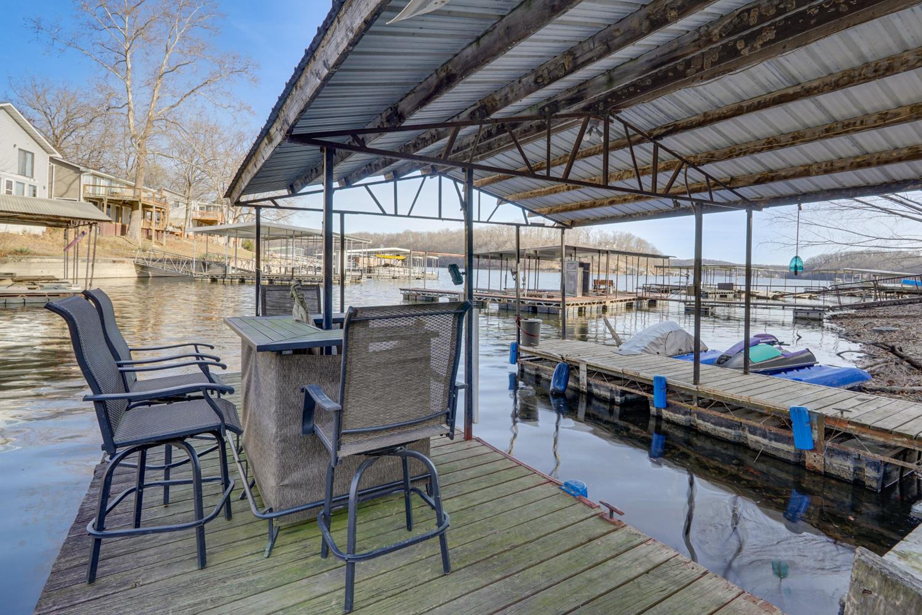 Lake Ozarks Home with Deck, Dock and Hot Tub