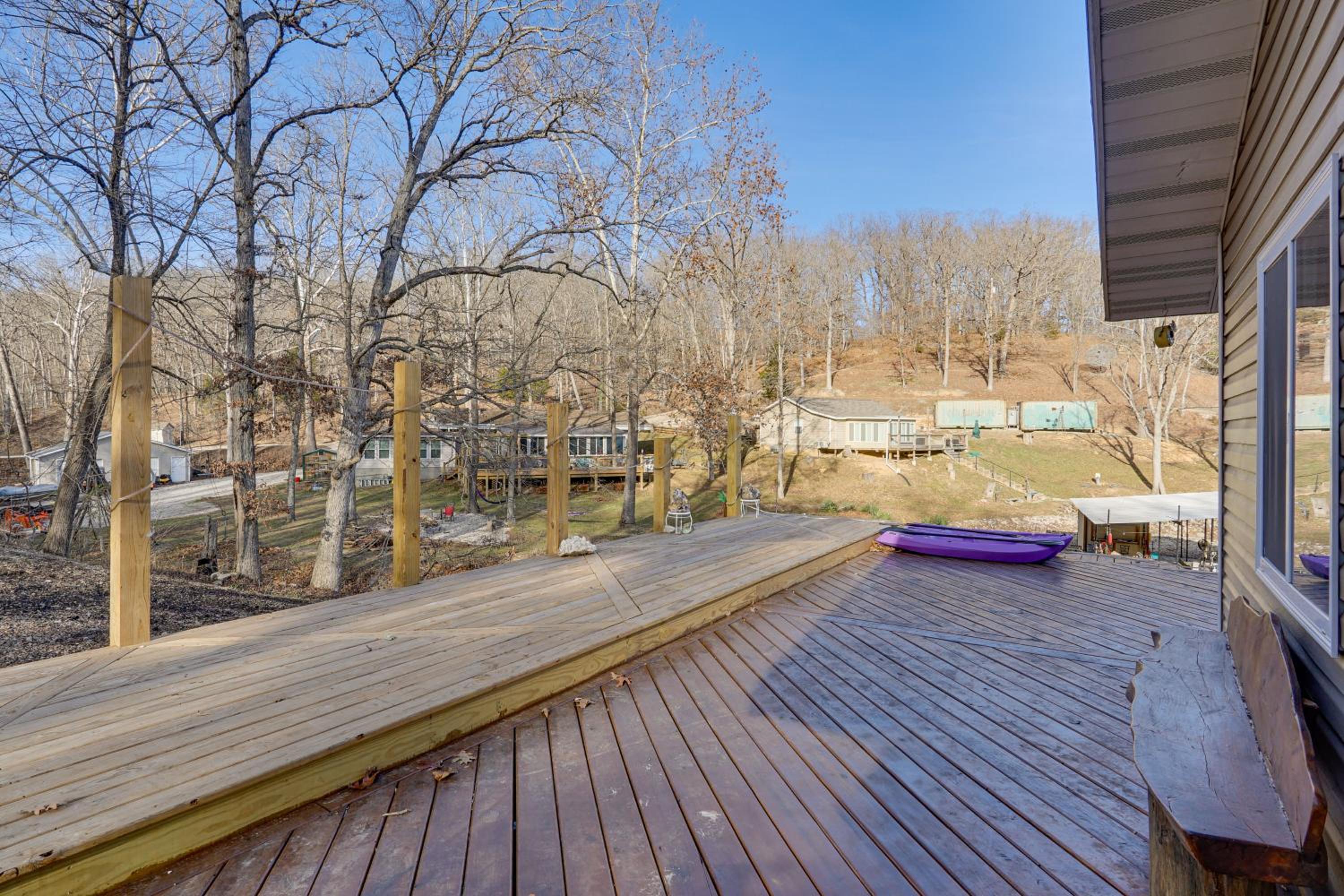 Lake Ozarks Home with Deck, Dock and Hot Tub