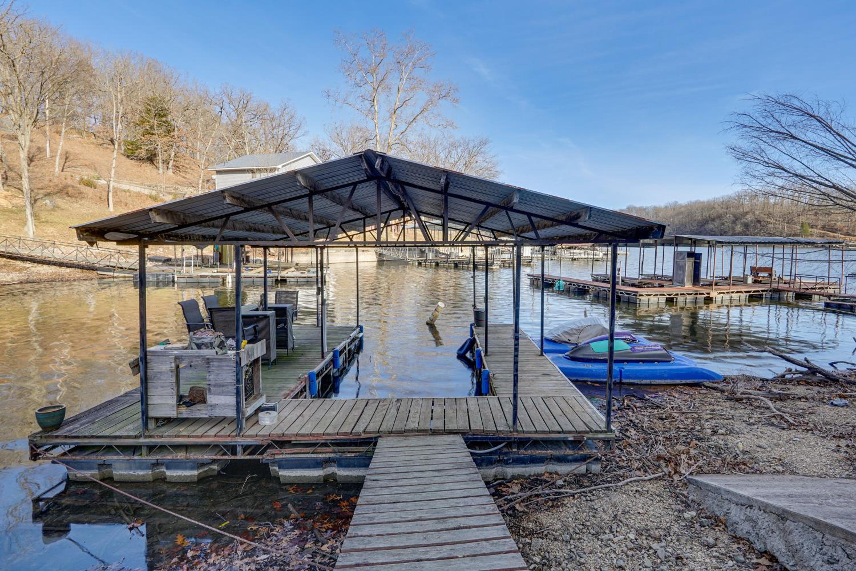 Lake Ozarks Home with Deck, Dock and Hot Tub
