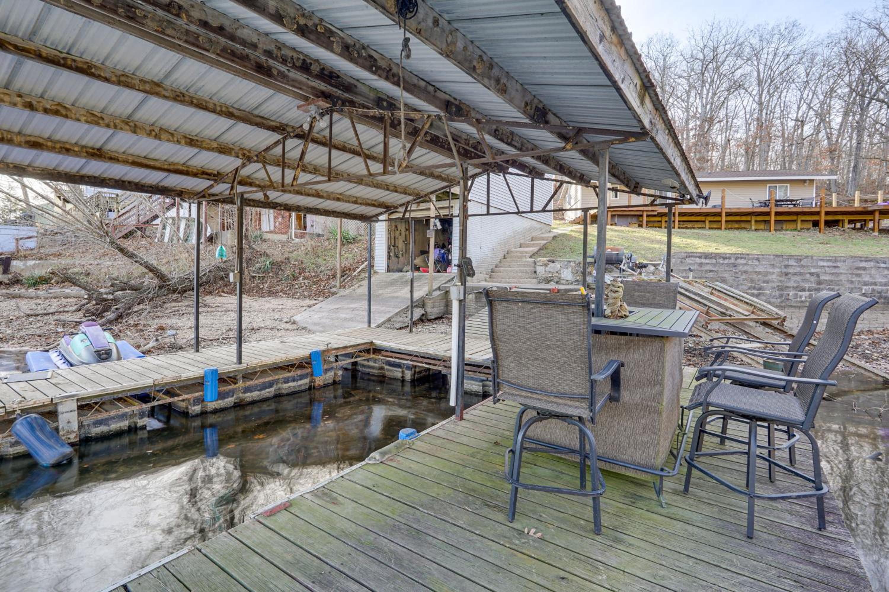 Lake Ozarks Home with Deck, Dock and Hot Tub