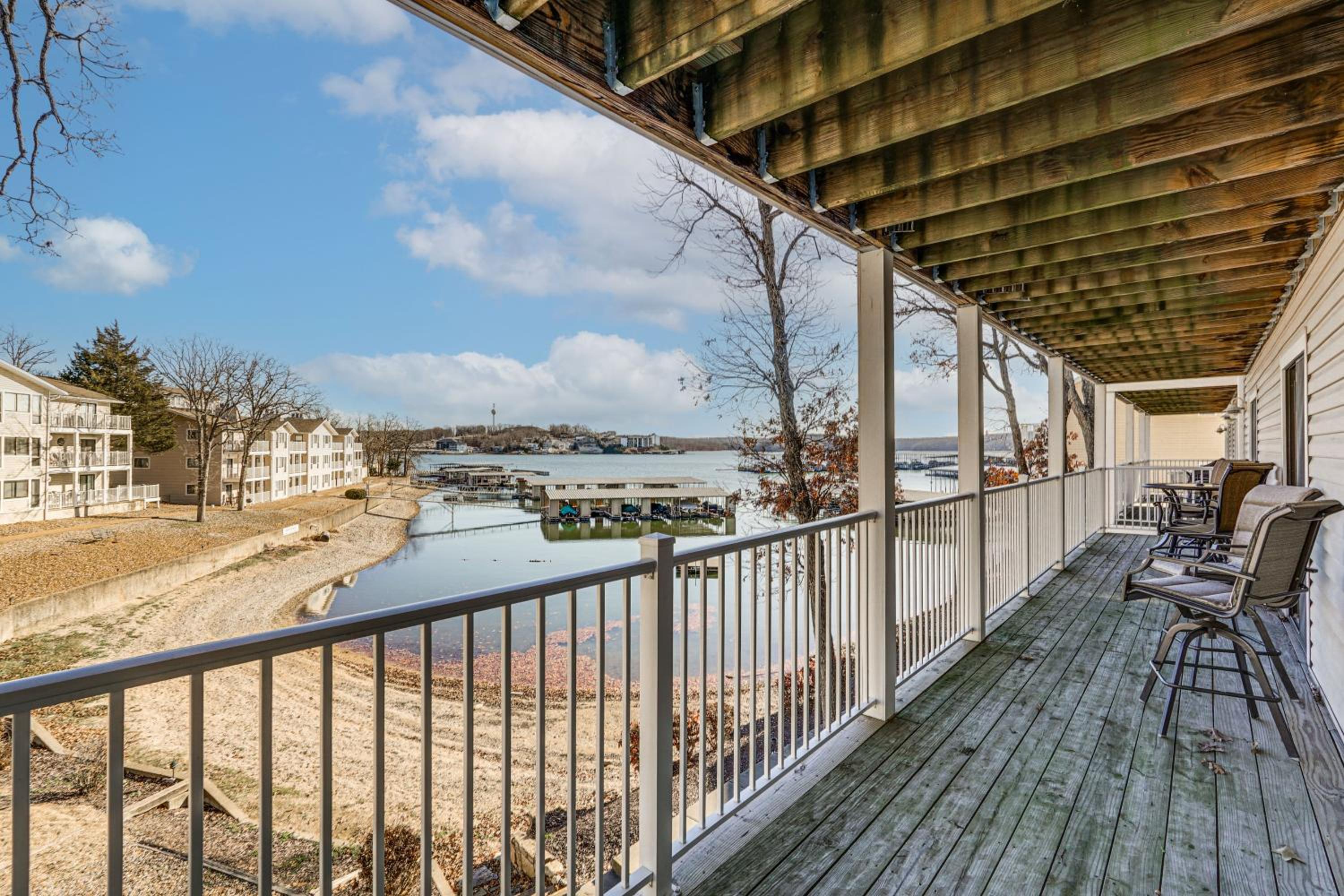 Balcony with Lake Views Waterfront Ozarks Condo!