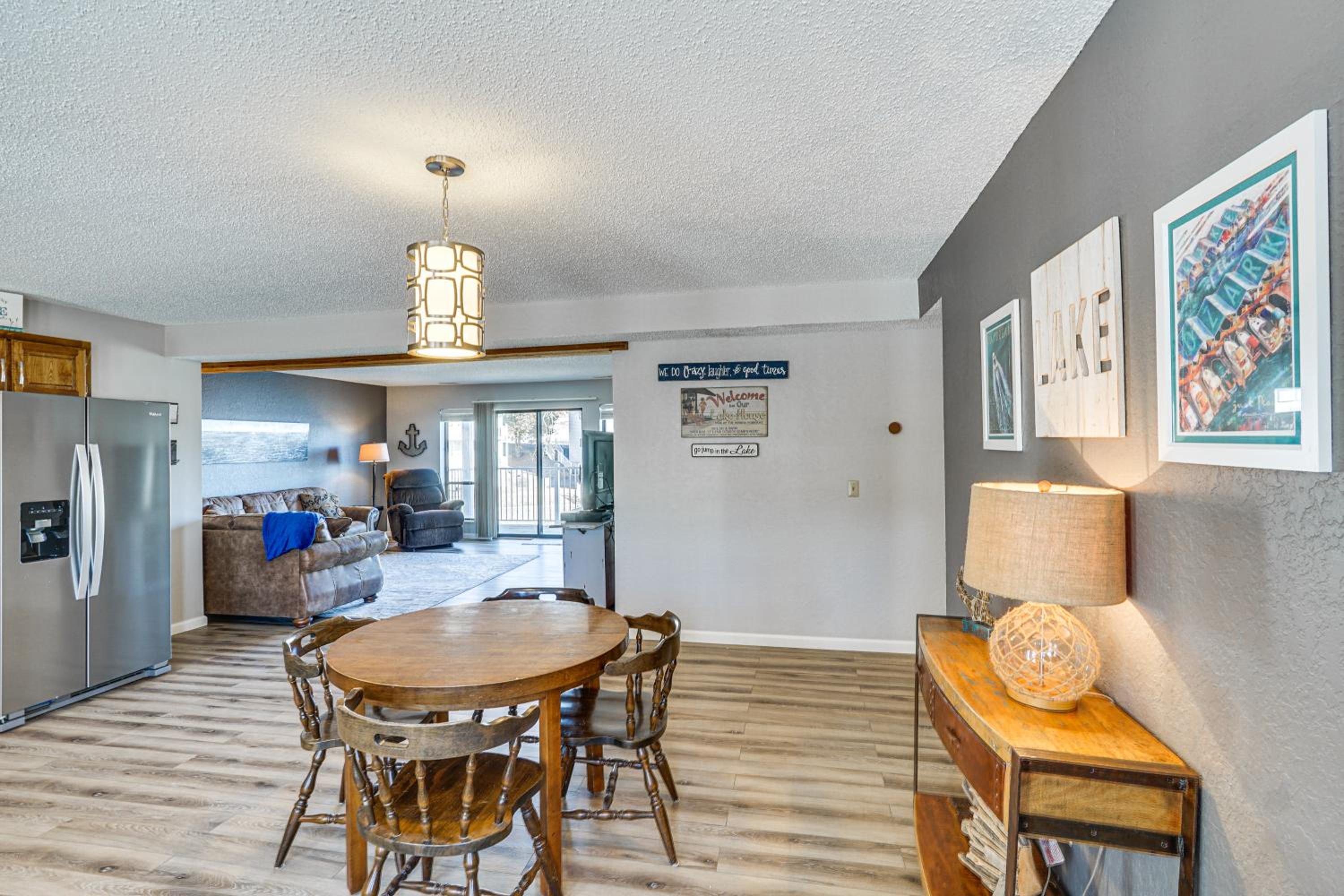 Balcony with Lake Views Waterfront Ozarks Condo!