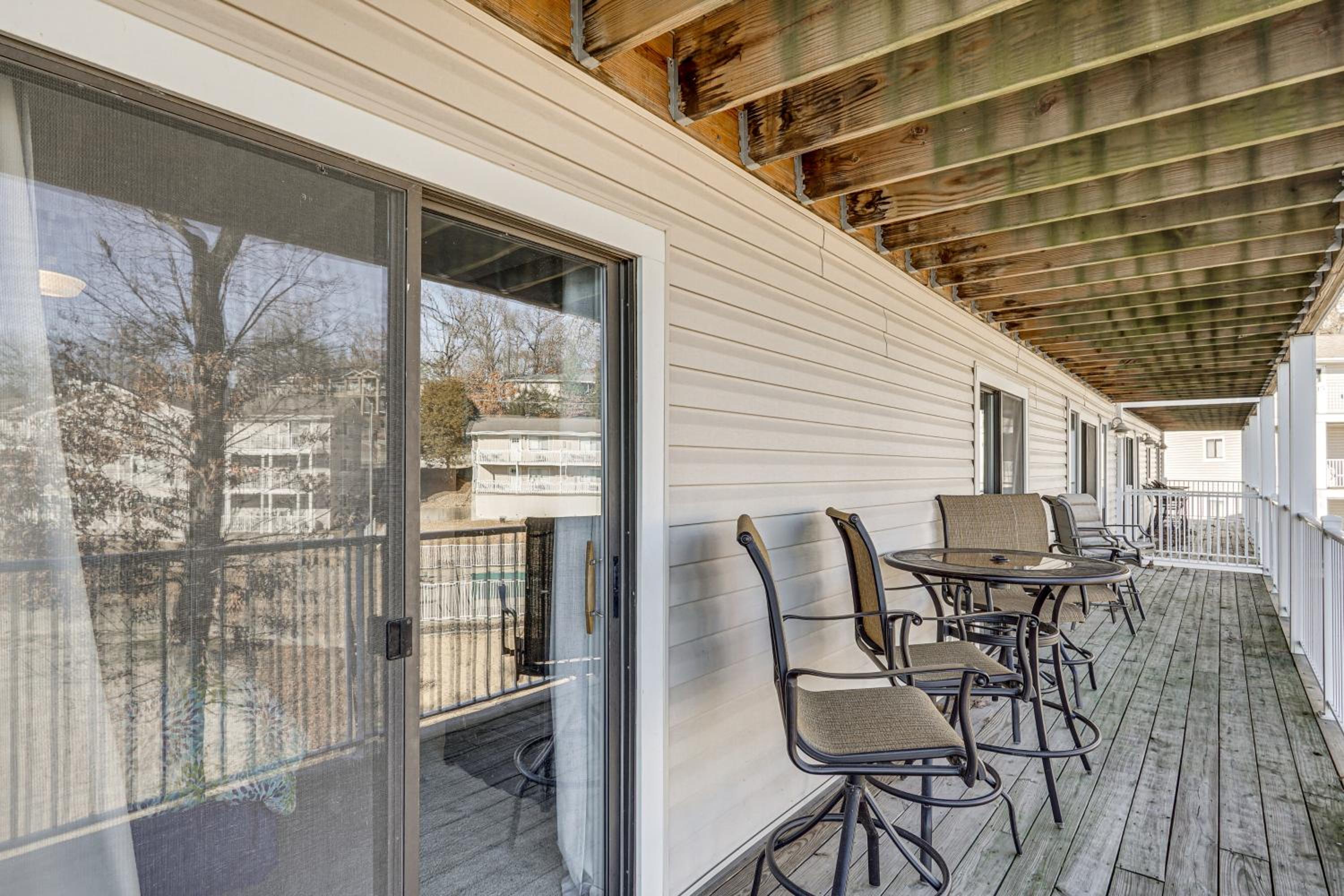 Balcony with Lake Views Waterfront Ozarks Condo!