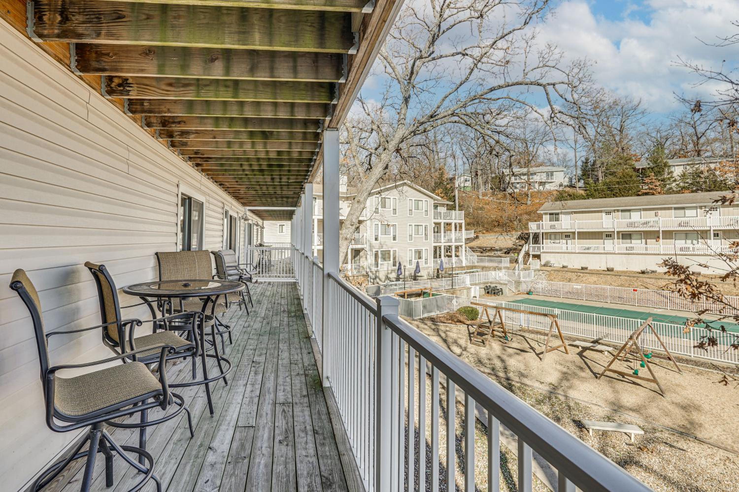 Balcony with Lake Views Waterfront Ozarks Condo!
