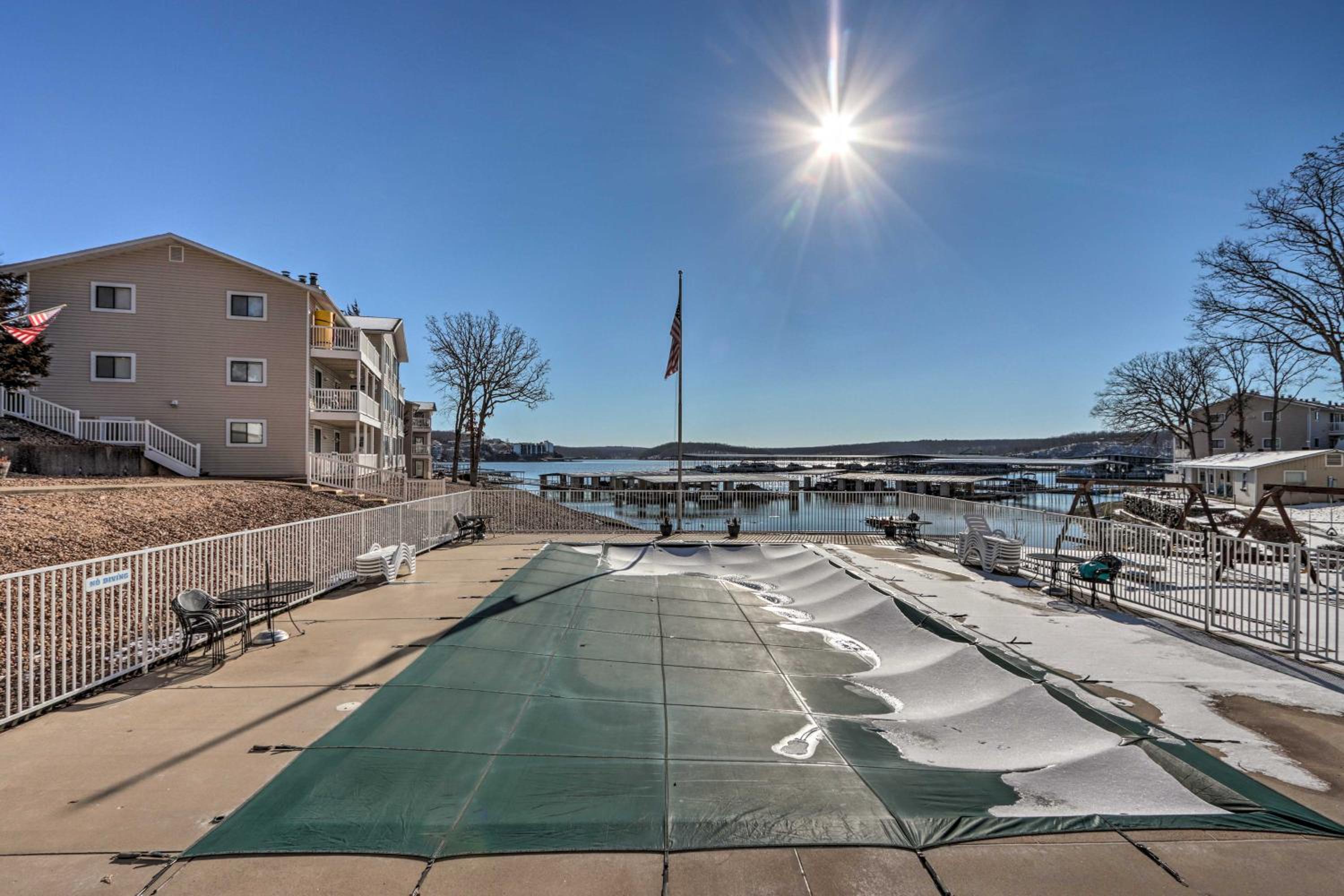 Balcony with Lake Views Waterfront Ozarks Condo!