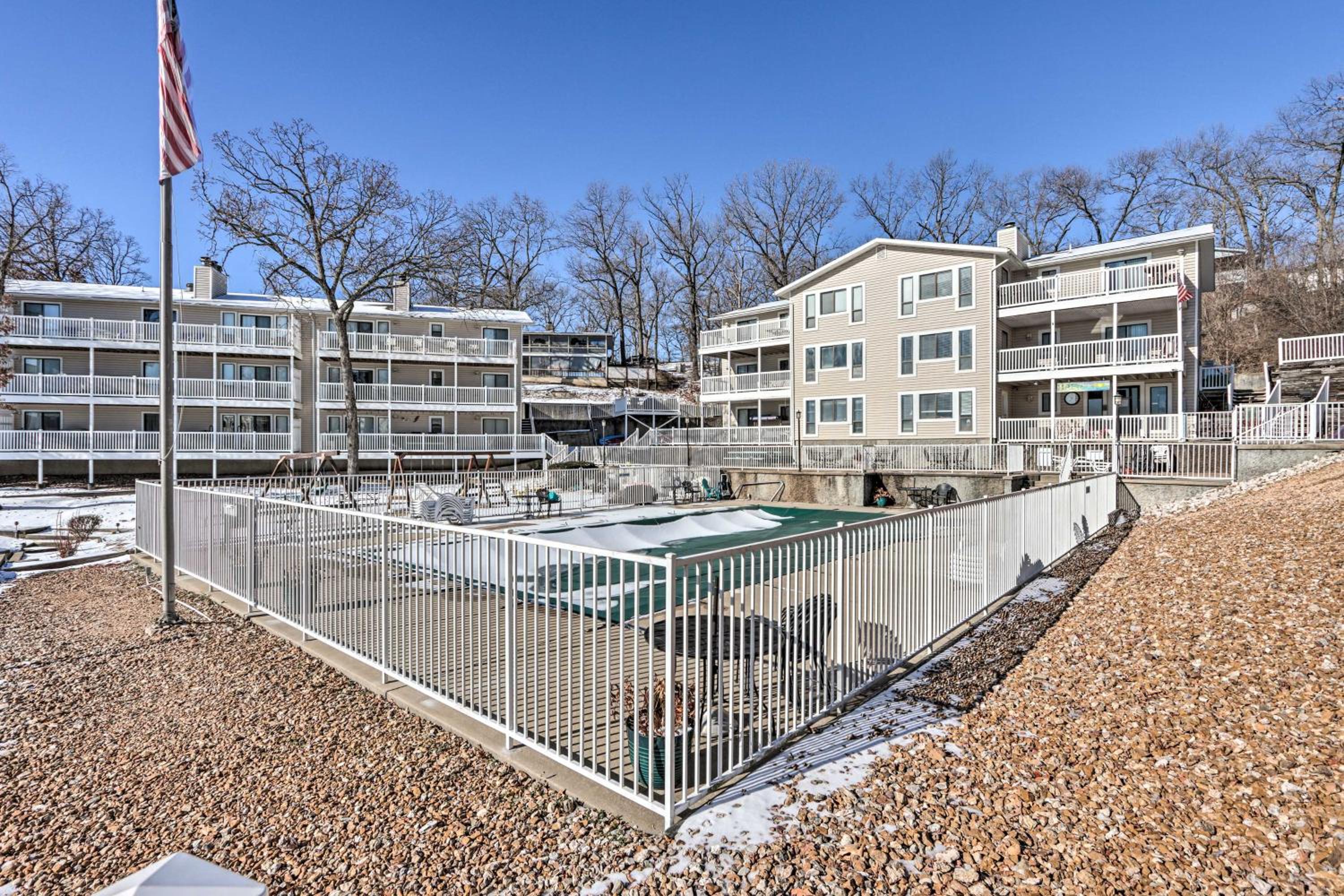 Balcony with Lake Views Waterfront Ozarks Condo!