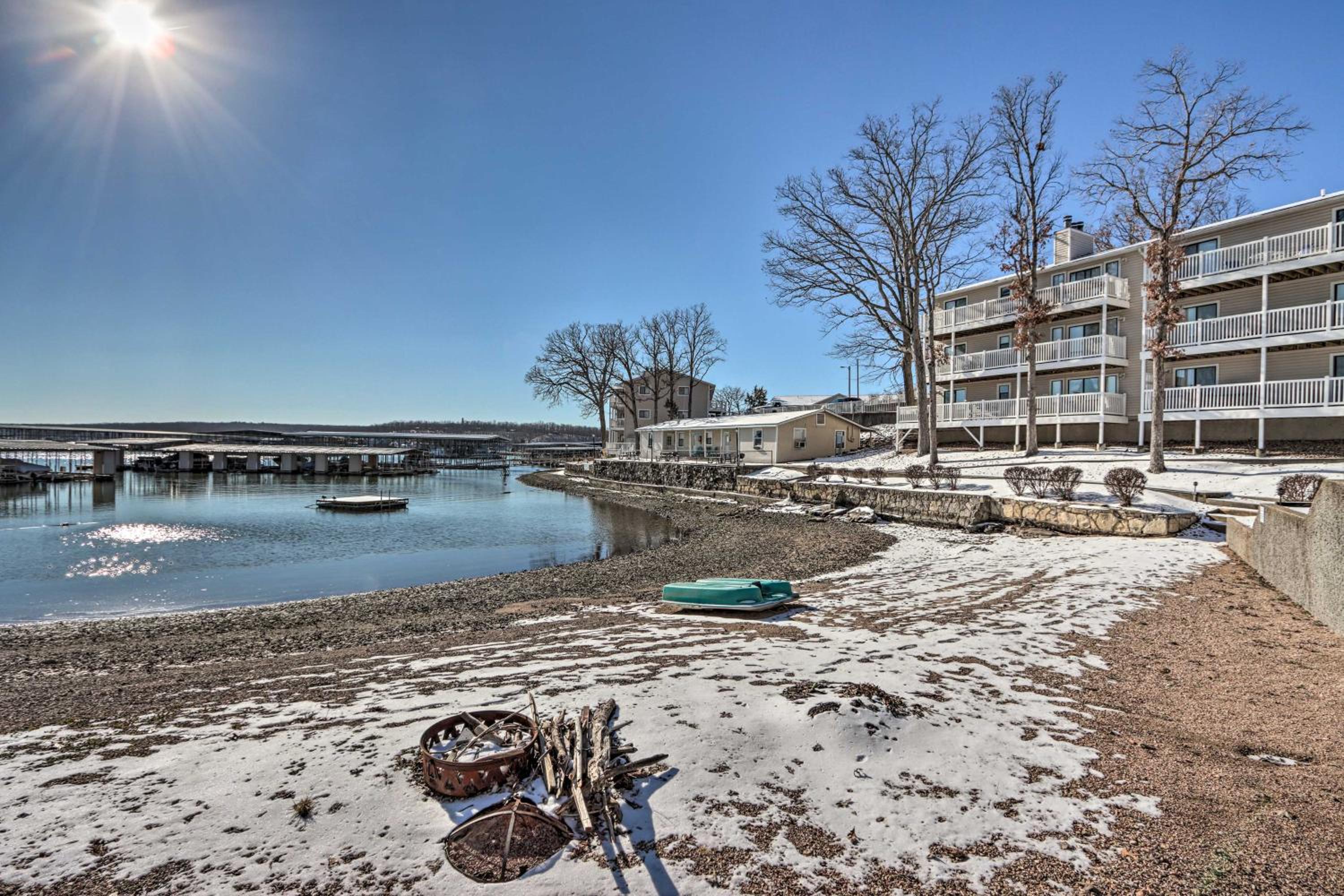 Balcony with Lake Views Waterfront Ozarks Condo!