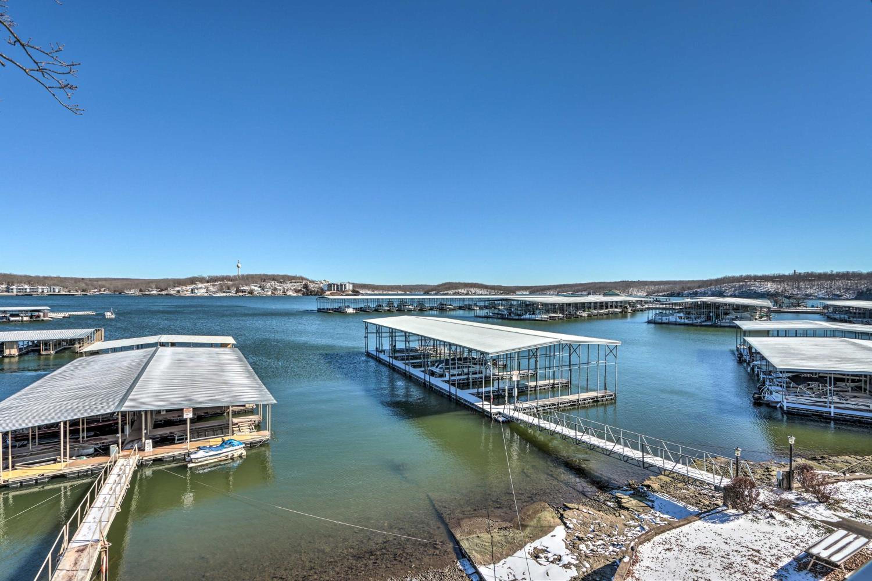 Balcony with Lake Views Waterfront Ozarks Condo!