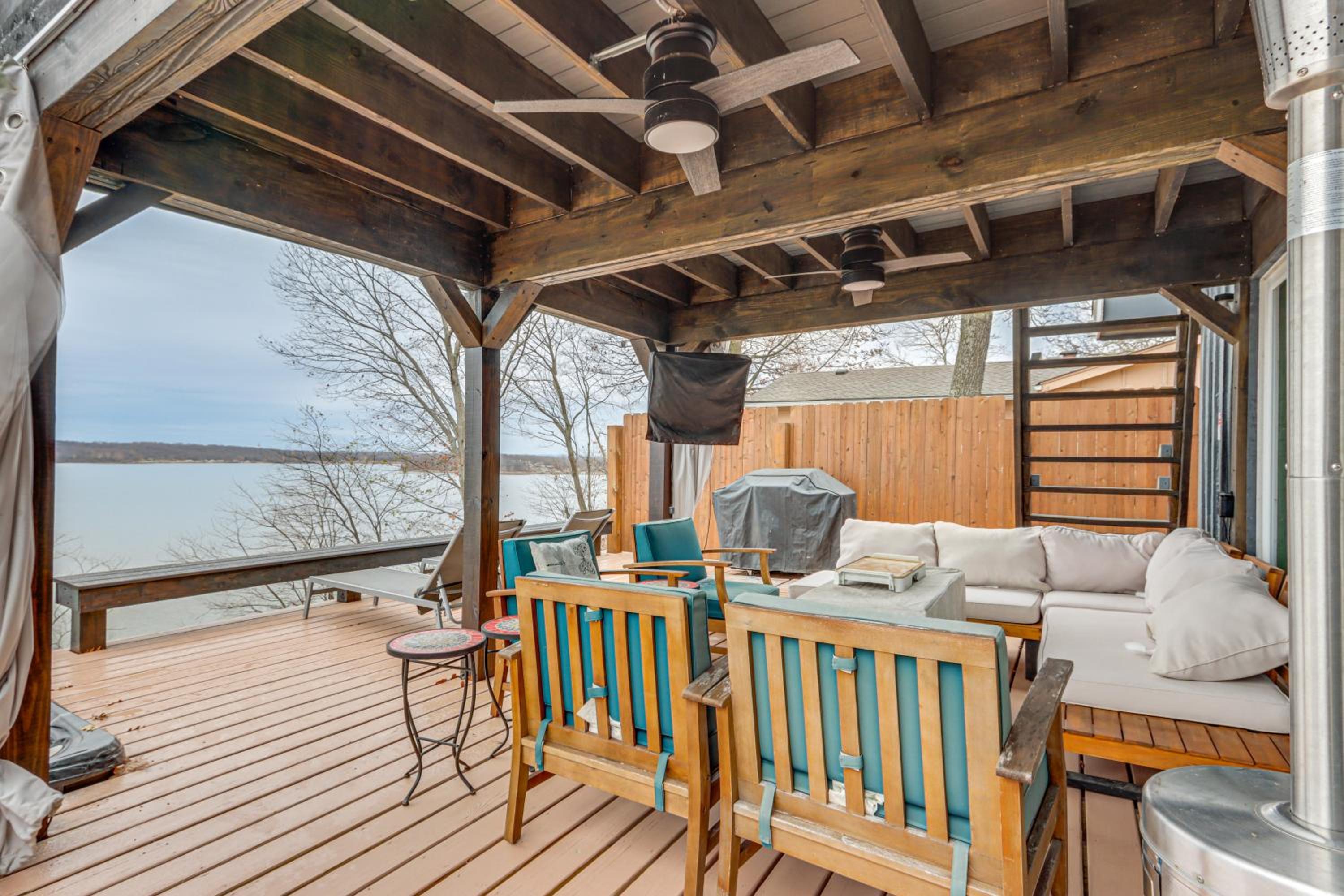 Family Friendly! Waterfront Grove Gem with Fire Pit
