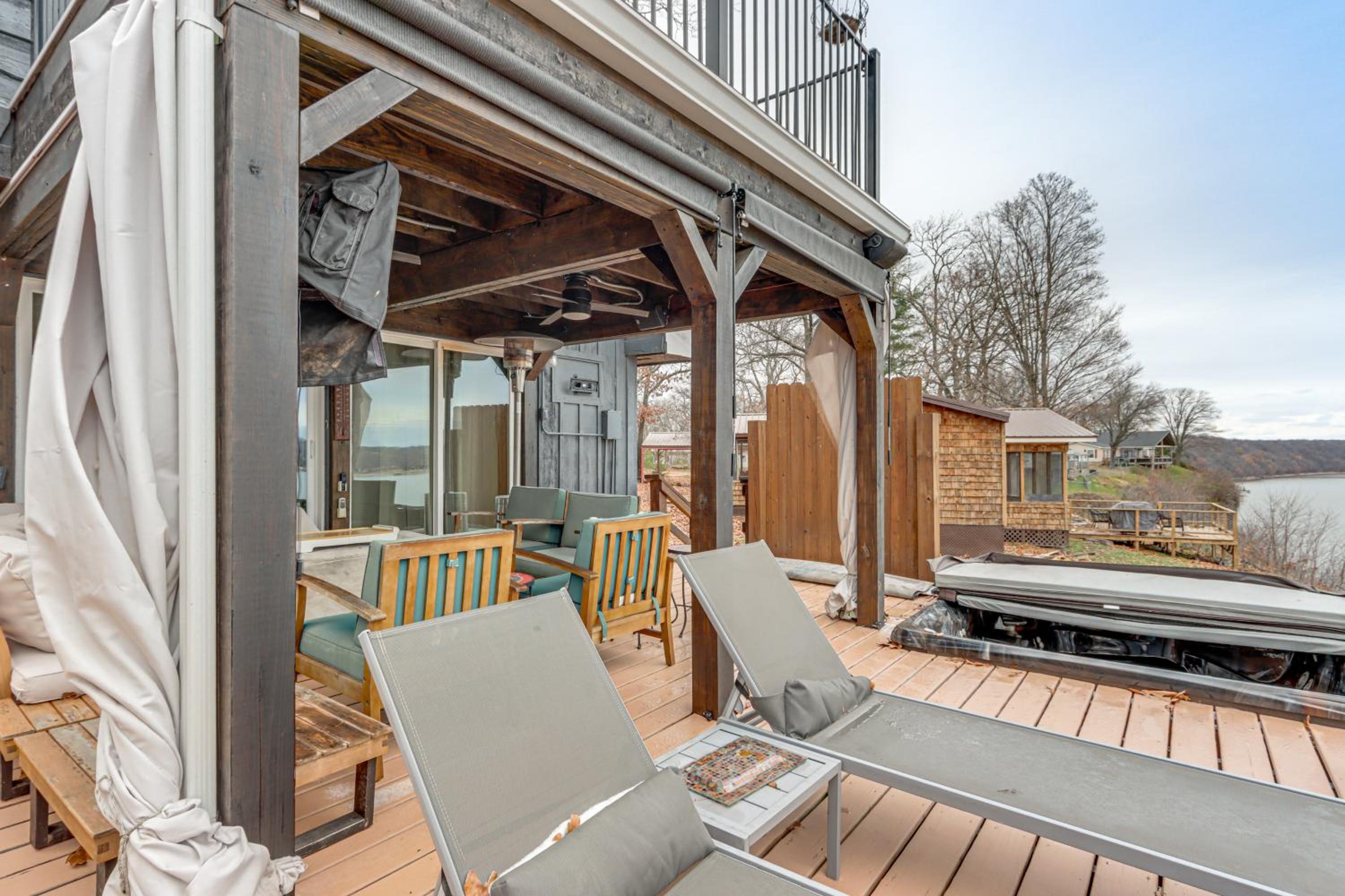 Family Friendly! Waterfront Grove Gem with Fire Pit