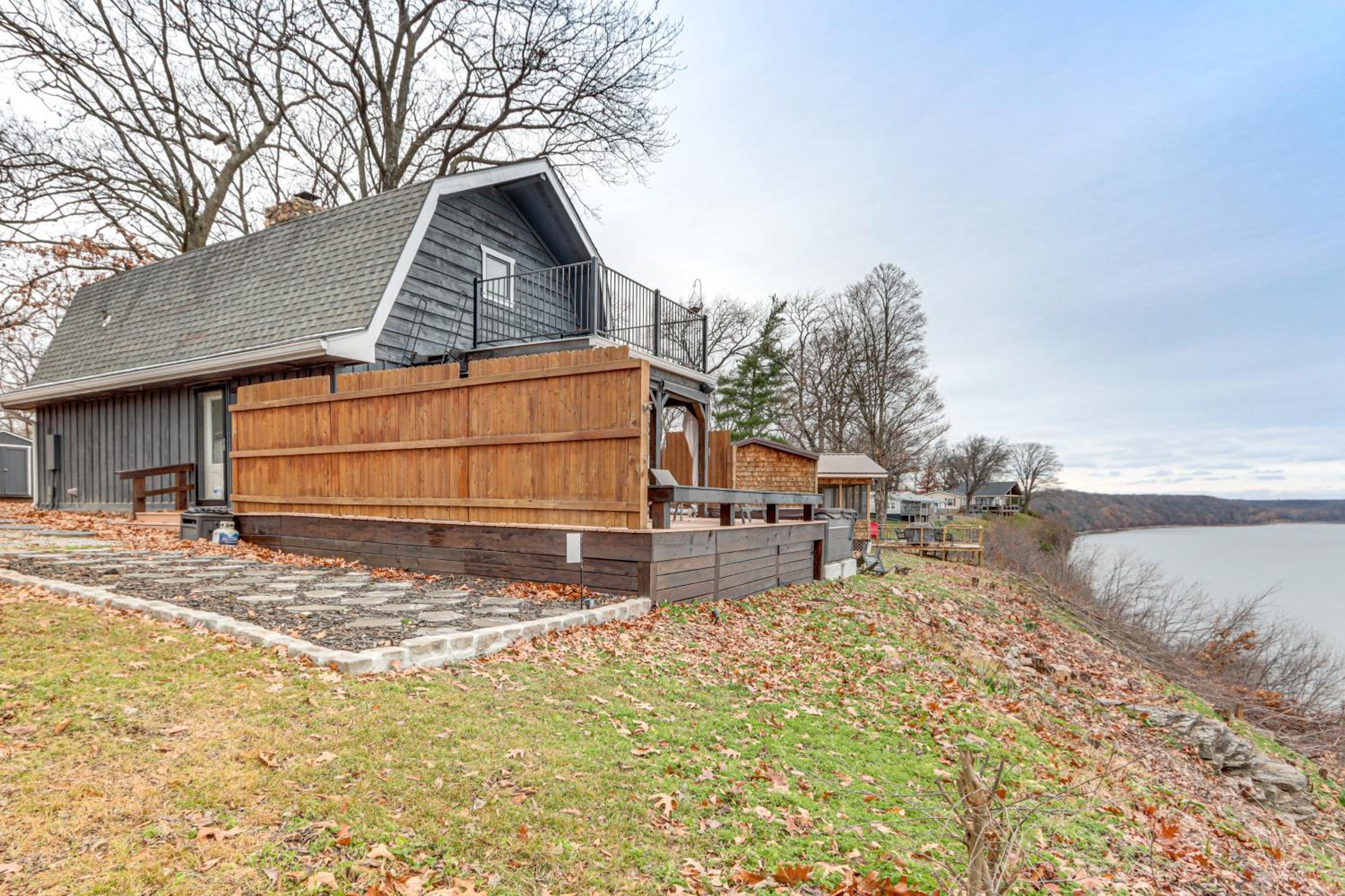 Family Friendly! Waterfront Grove Gem with Fire Pit