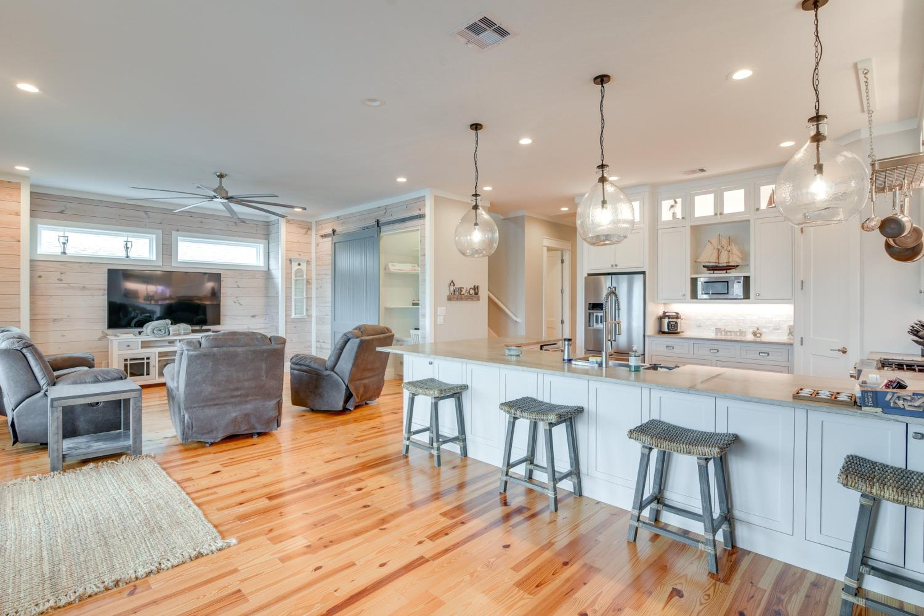 Walk to Beach! Bayfront Port Bolivar Home with Dock